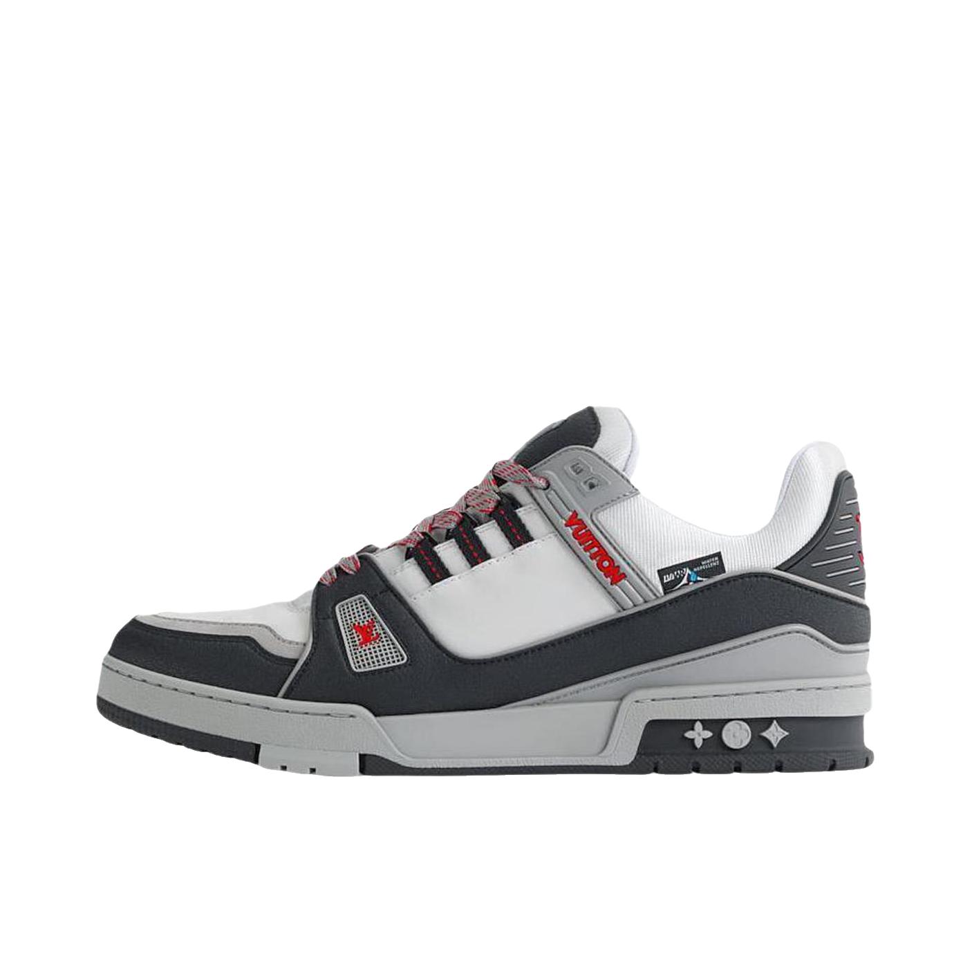 推荐商品：Louis Vuitton/路易威登 Trainer Ski 板鞋 牛皮革平底系带 低帮/灰色/白色