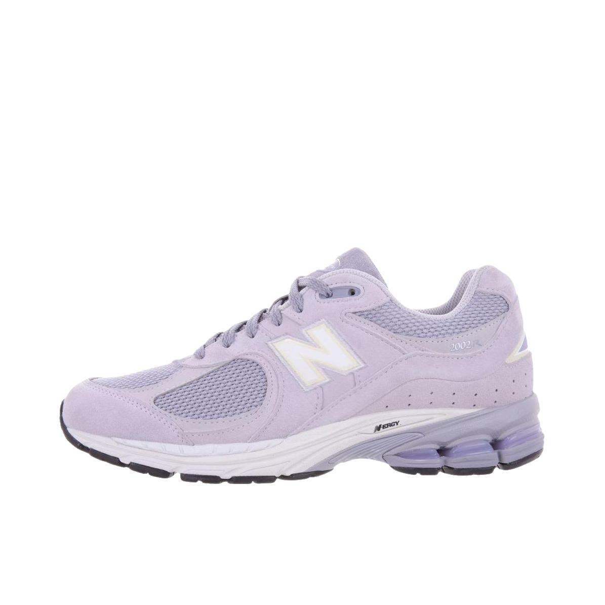 推荐商品：New Balance 2002R 跑鞋 缓震防滑耐磨透气复古拼接防水气垫慢跑支撑 D宽/淡紫色