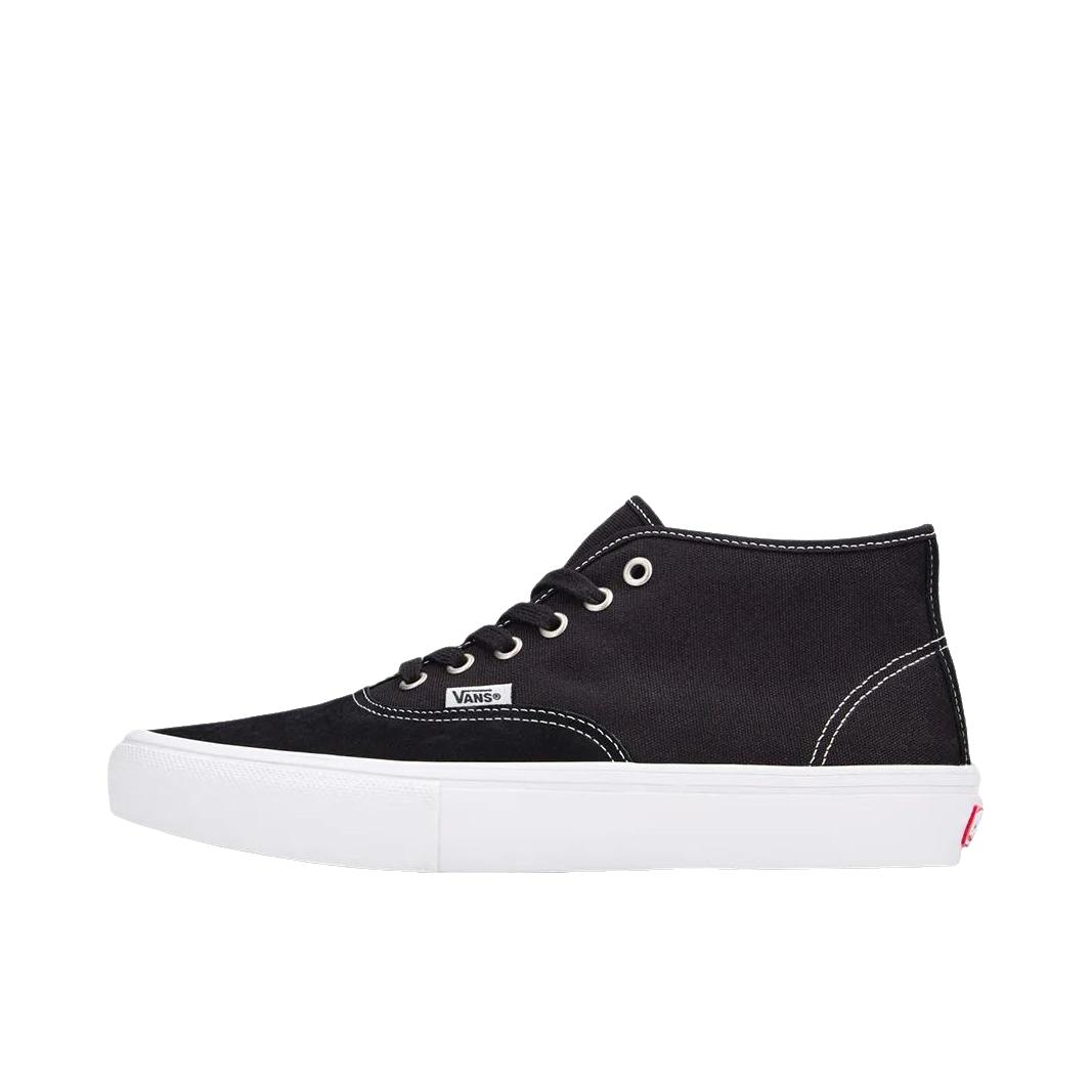 推荐商品：Vans/范斯 Skate Authentic 防滑减震 百搭 耐磨 帆布鞋 中帮/深黑色