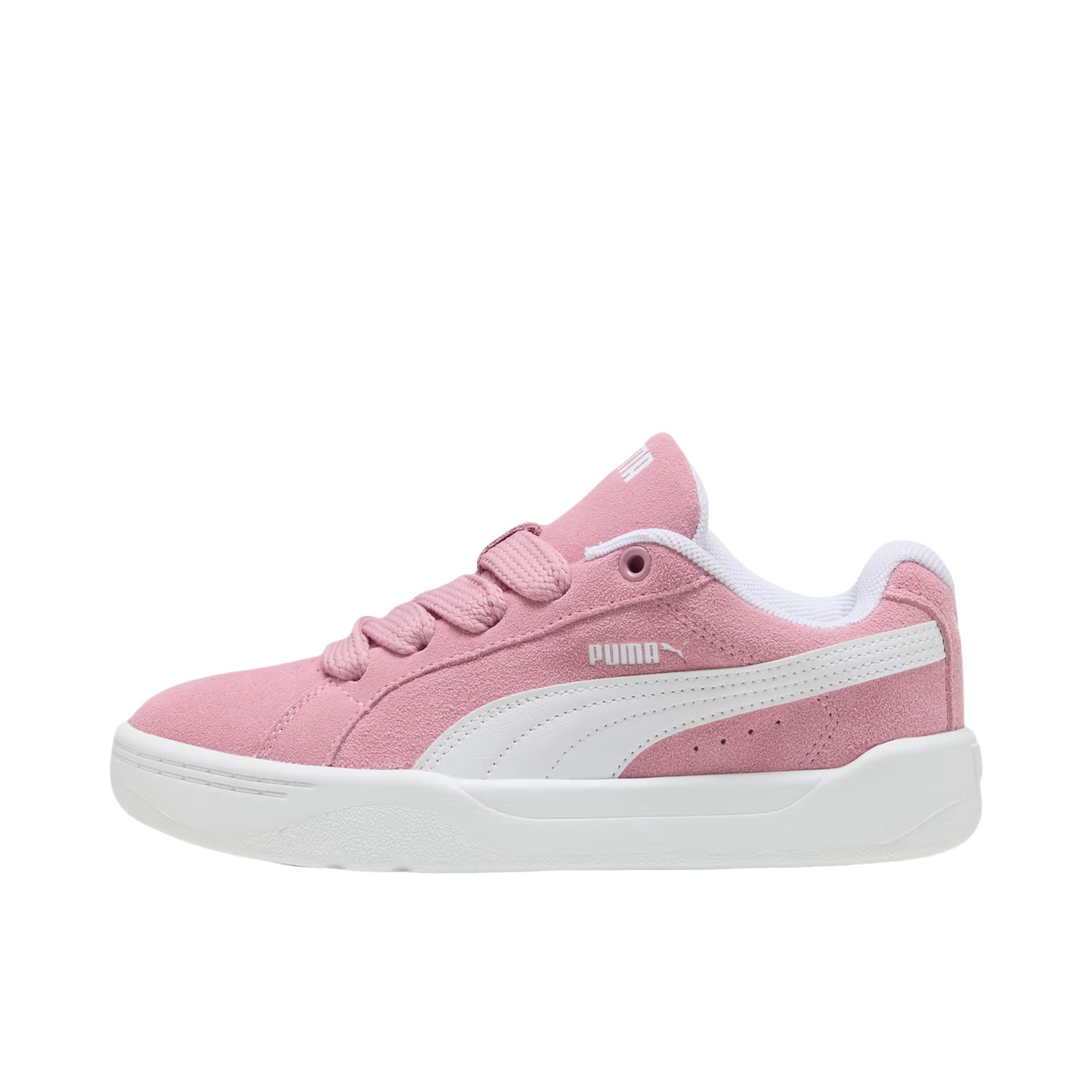 推荐商品：Puma/彪马 Park Lifestyle Yeezy 板鞋 低帮复古轻便防滑减震滑支撑 大童/粉色/彪马白