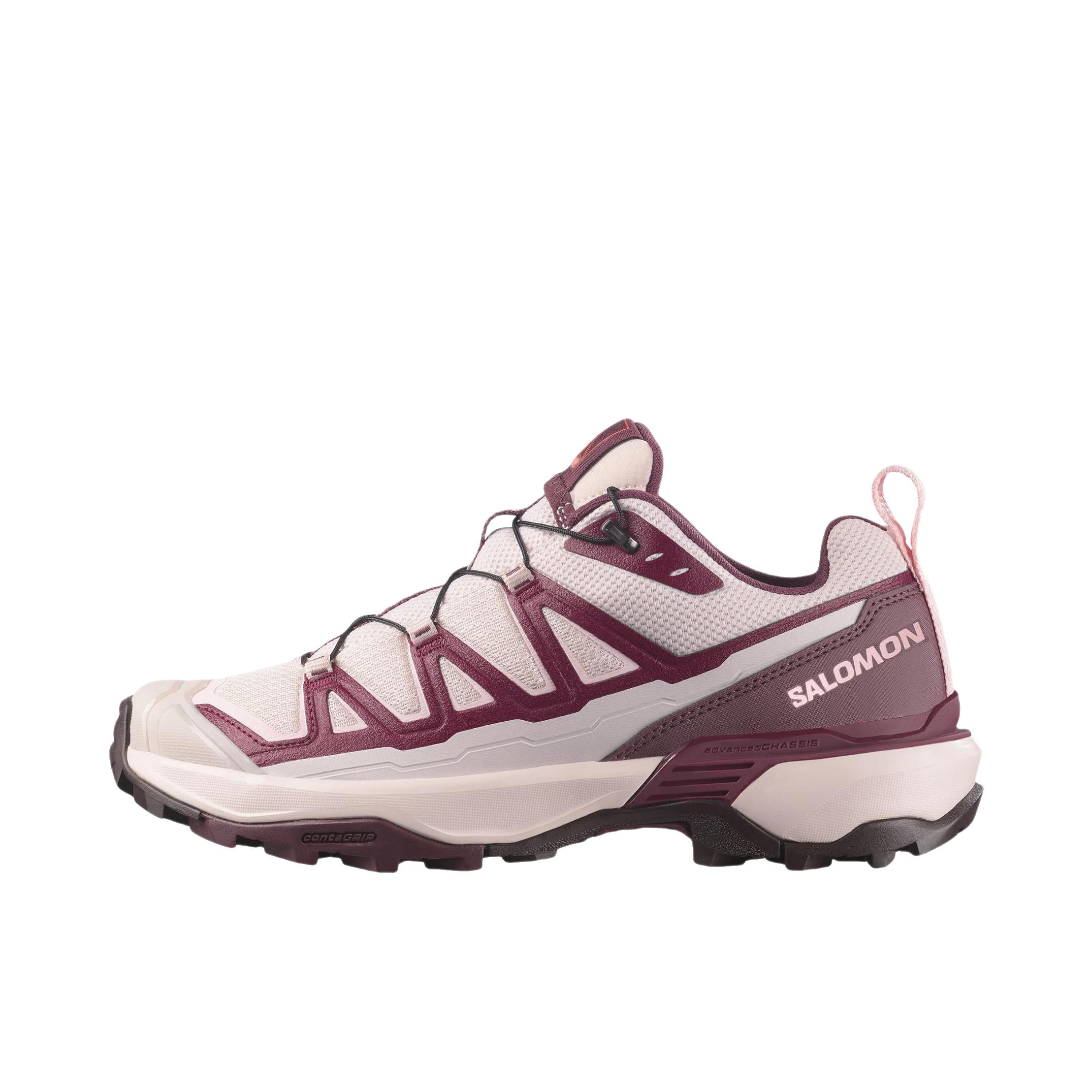 推荐商品：Salomon/萨洛蒙 X Ultra 360 Edge 缓震耐磨 防水 圆头 稳定支撑 登山 户外鞋 徒步鞋 低帮/粉色 