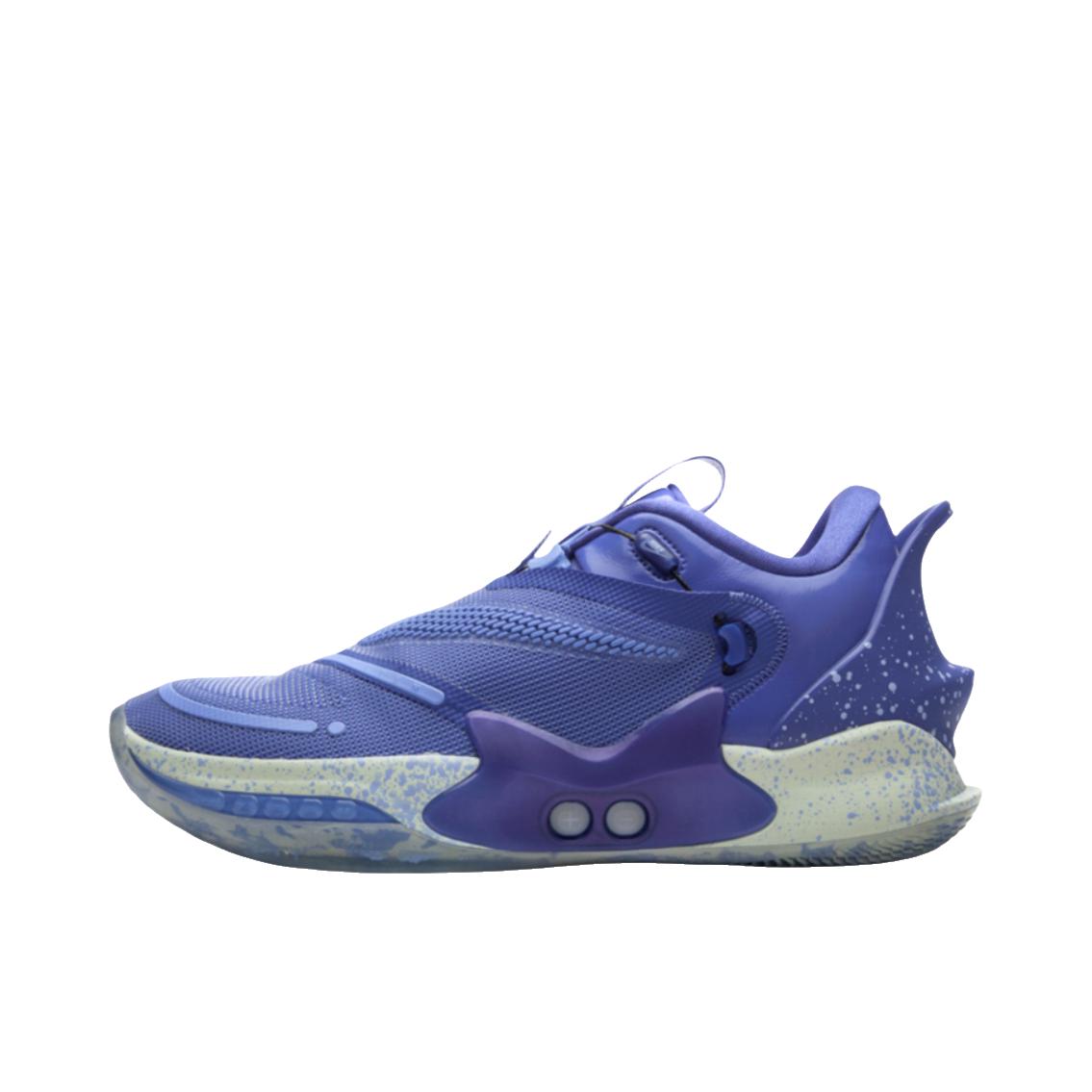 推荐商品：Nike Adapt BB 2.0 自动绑带 减震回弹 防滑耐磨 实战织物 支撑 包裹性 圆头 篮球鞋 港版/低帮/天文蓝