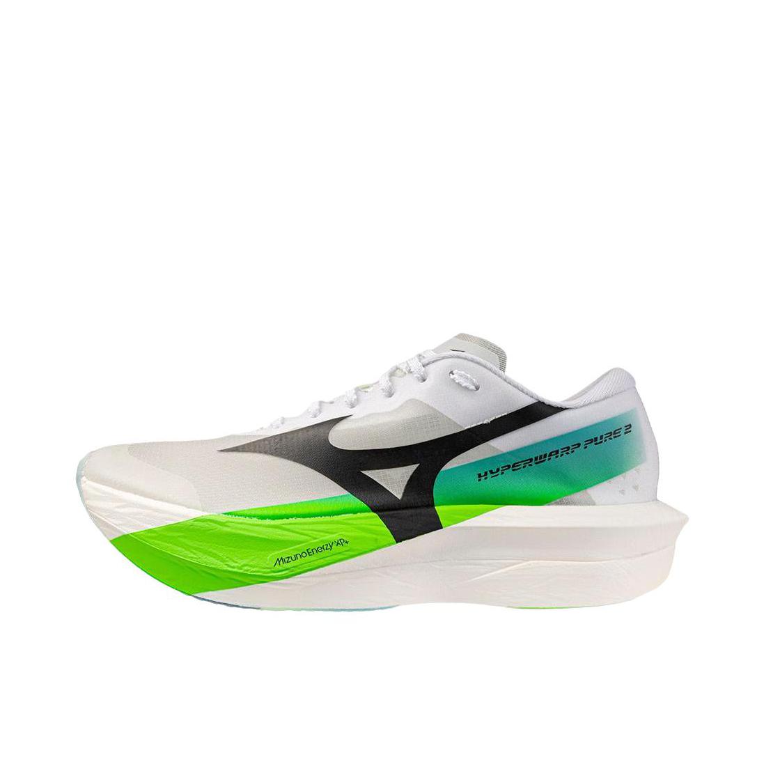 推荐商品：Mizuno/美津浓 Hyperwarp Pure 2 跑鞋 柔软舒适防滑耐磨 低帮/白色/黑色/青柠绿