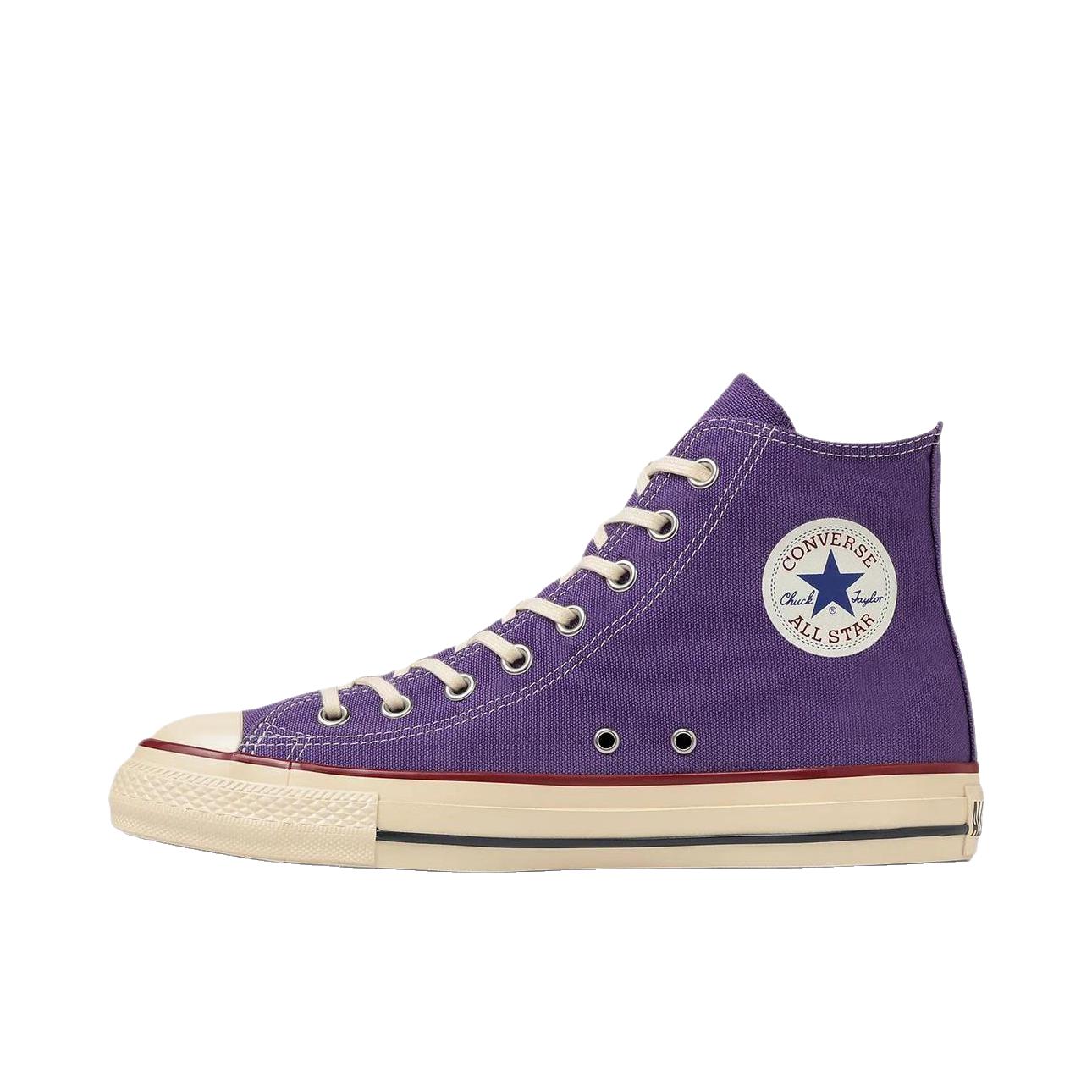推荐商品：Converse/匡威 All Star Aged 帆布鞋 耐磨圆头橡胶贴合 高帮/紫色