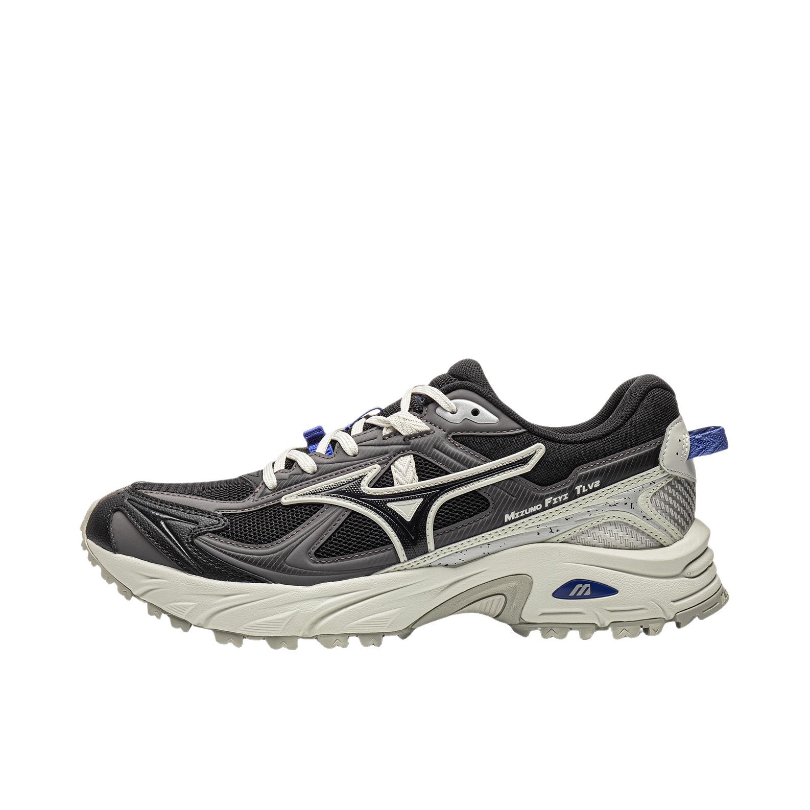 推荐商品：Mizuno/美津浓 FIYI TL V2 户外鞋 登山鞋 徒步鞋 百搭低帮系带透气圆头 低帮/喷射黑/练冶蓝/浅灰色
