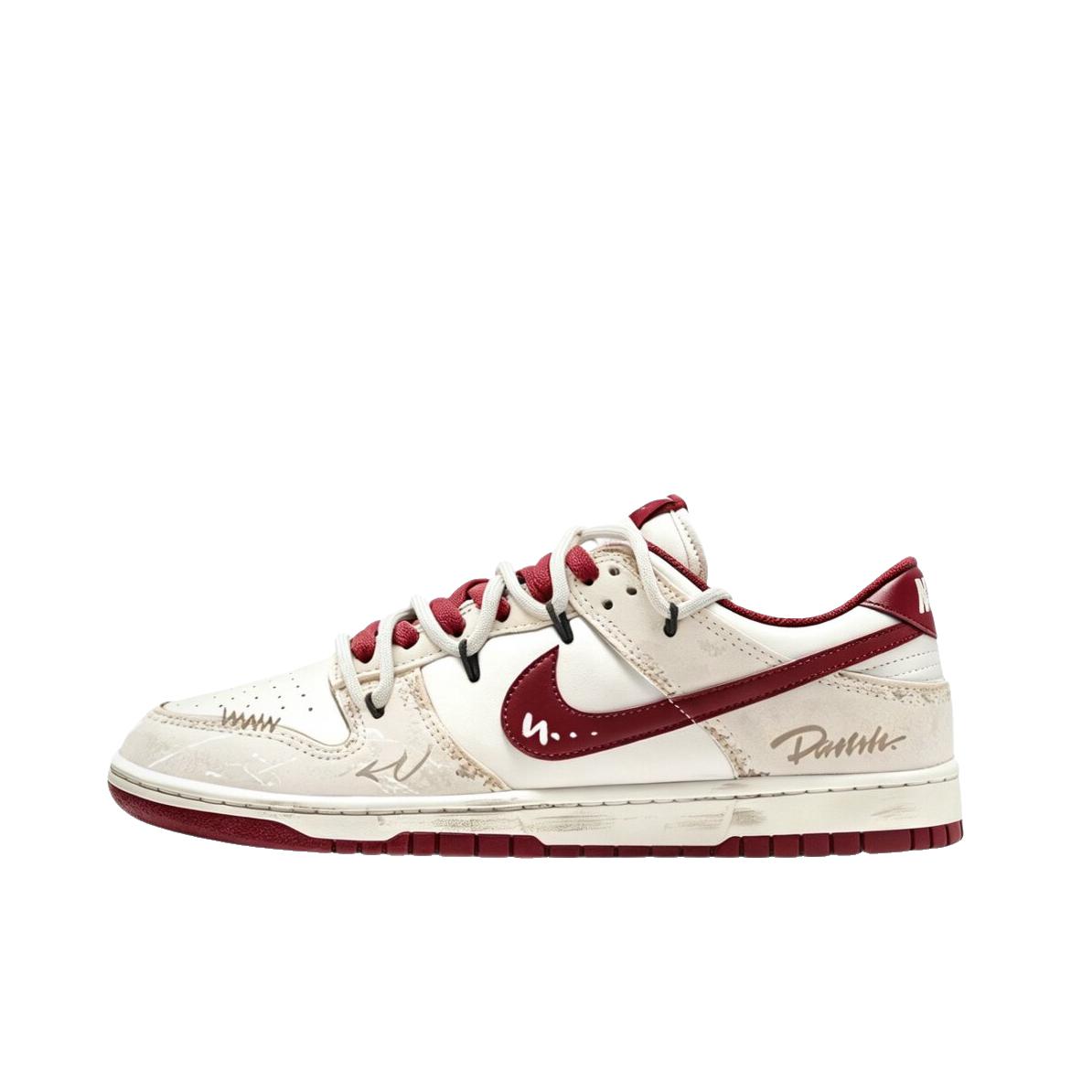 推荐商品：【定制球鞋】 Nike Dunk 板鞋 平跟系带防滑耐磨做旧高街简约百搭潮流复古美式 微醺告白