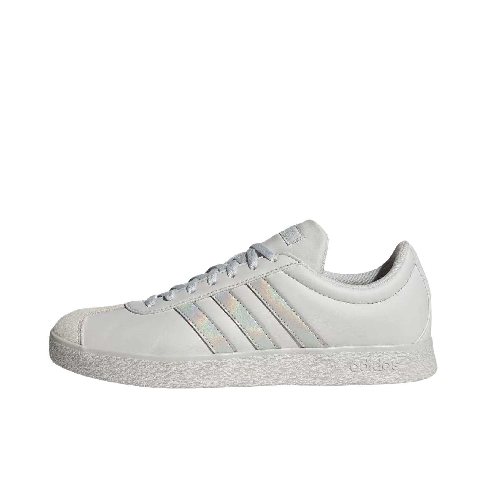 推荐商品：adidas VL Court Base 板鞋 T头鞋 德训鞋 轻便复古薄底防滑 浅灰色