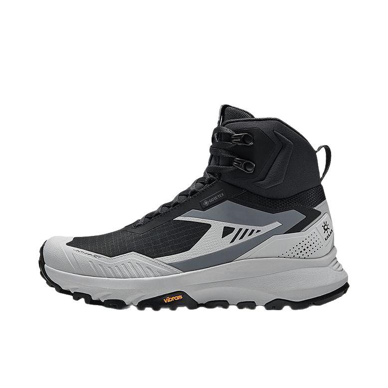 推荐商品：Kailas/凯乐石  括苍  GORE-TEX  中帮  防水 抓地 防滑耐磨 舒适透气  登山靴 徒步鞋 户外鞋 中帮/女款/墨黑色/云峰白