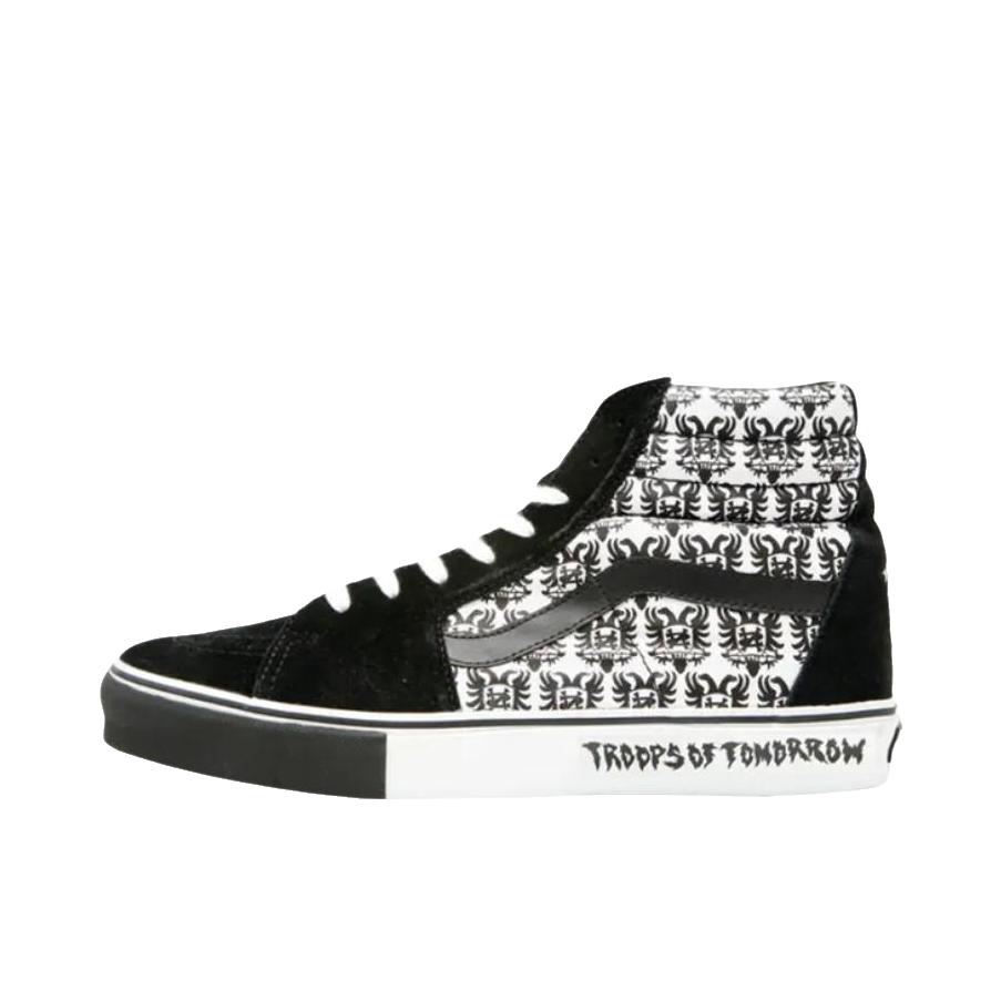 推荐商品：Vans/范斯 SK8-Hi 板鞋 潮流经典拼接复古街头厚底 Supreme联名/高帮/黑色/白色