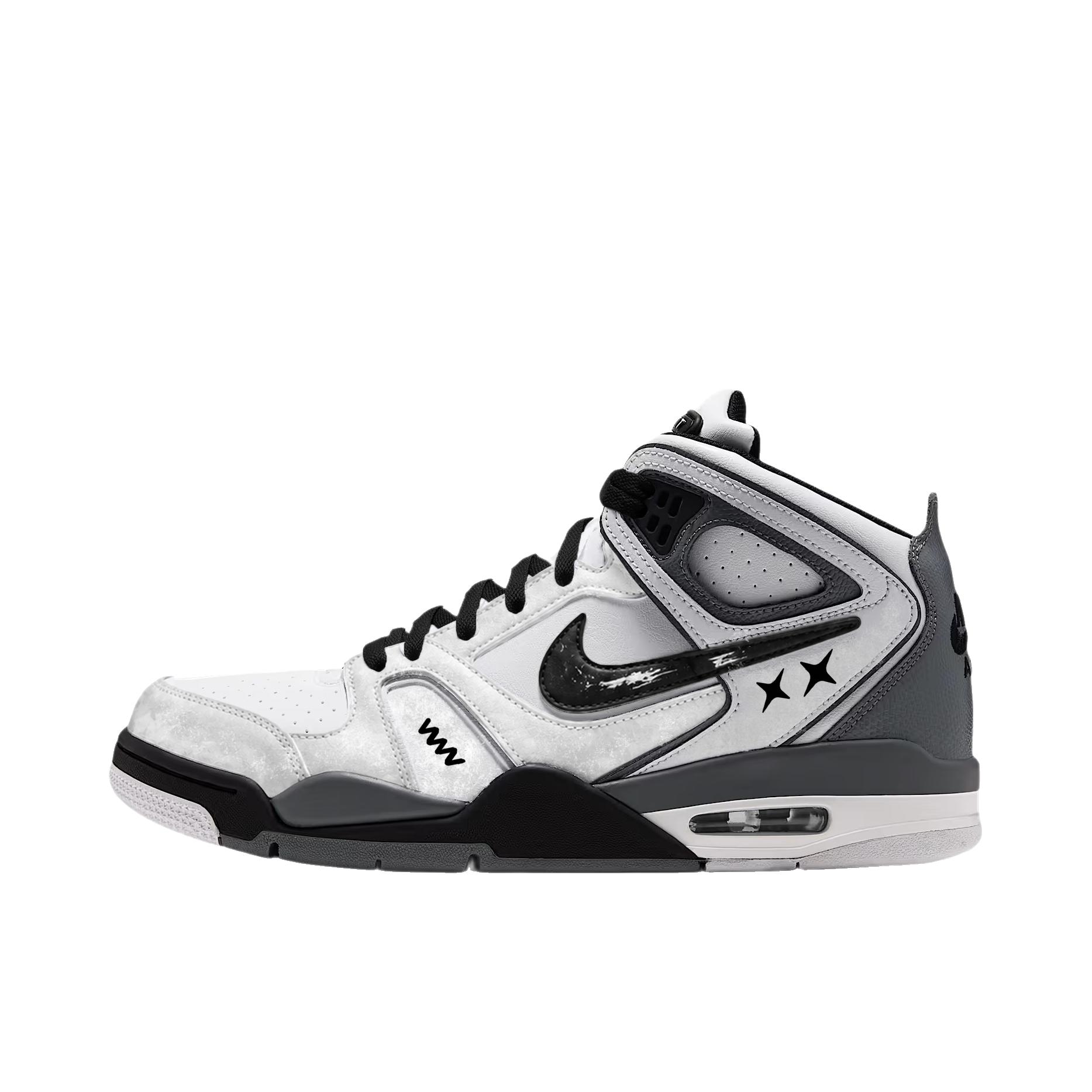 推荐商品：定制款 Nike Air Flight Falcon 篮球鞋 小众街头复古校园 中帮/碎星