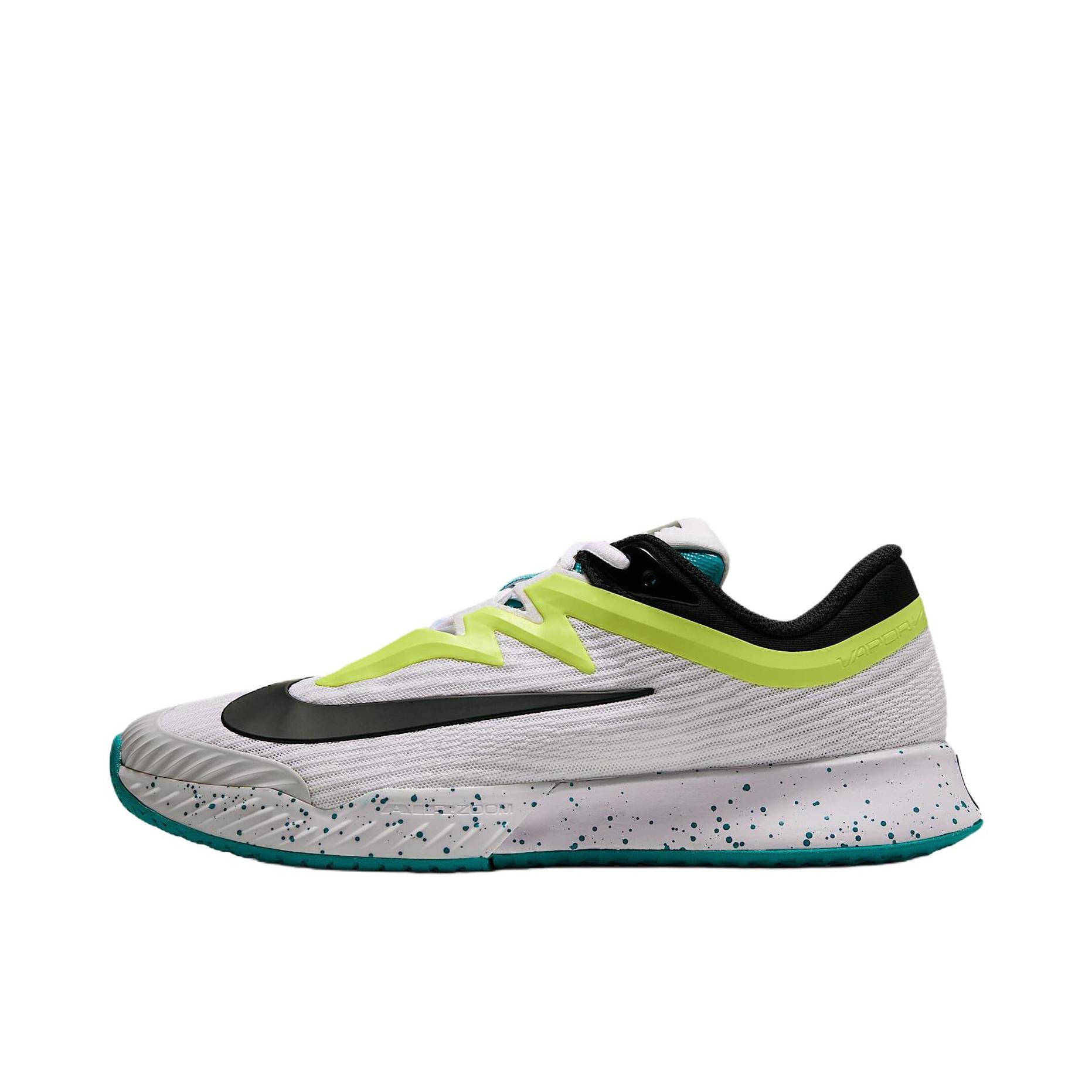 推荐商品：Nike Vapor 12 透气 缓震 支撑 硬地 网球鞋 低帮/白色/伏特绿/活力绿/黑色