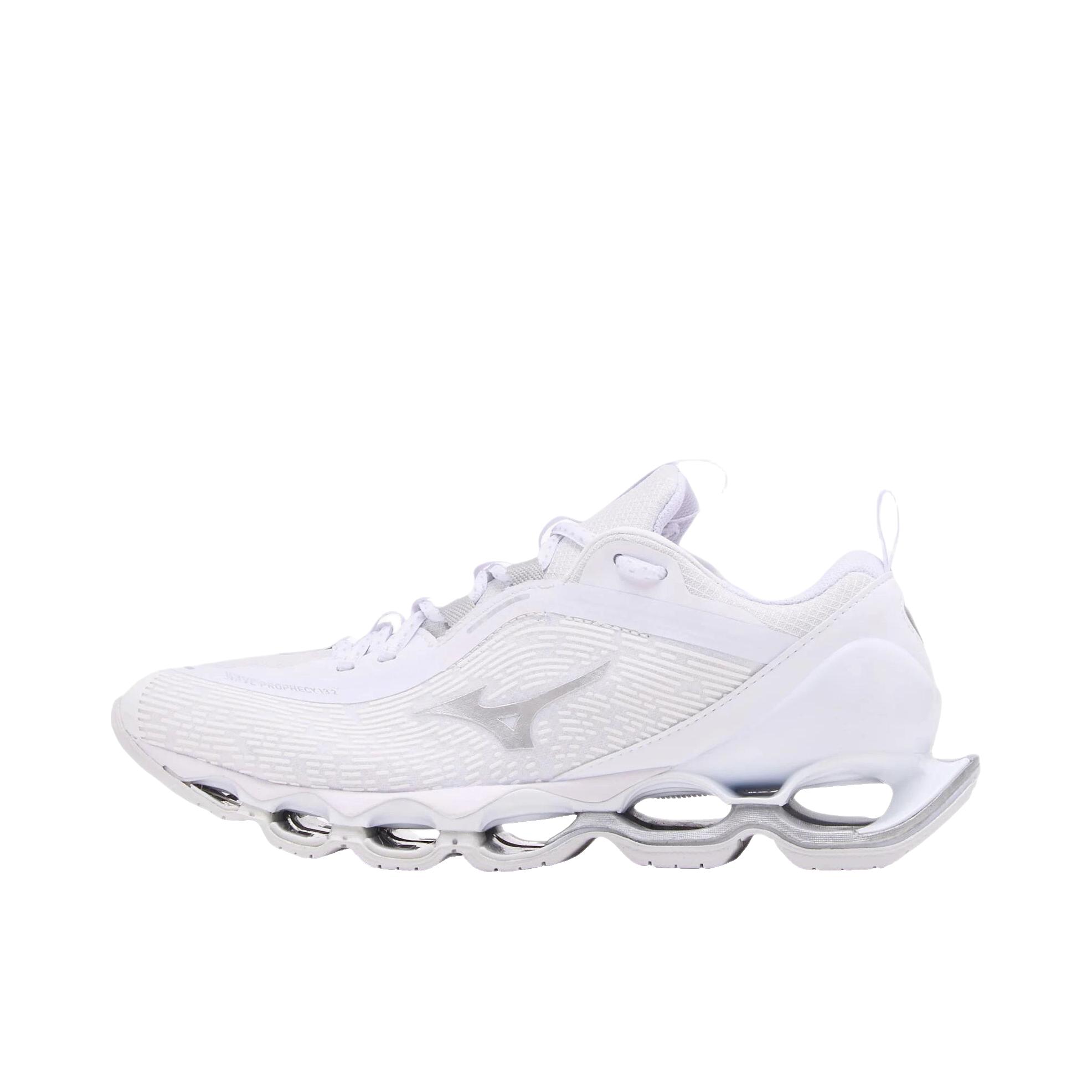 推荐商品：Mizuno/美津浓  Wave Prophecy 13 预言13S 舒适缓震 防滑耐磨 轻便 支撑平衡 网布透气 织物  跑鞋  J1GC24490 低帮/雪白色