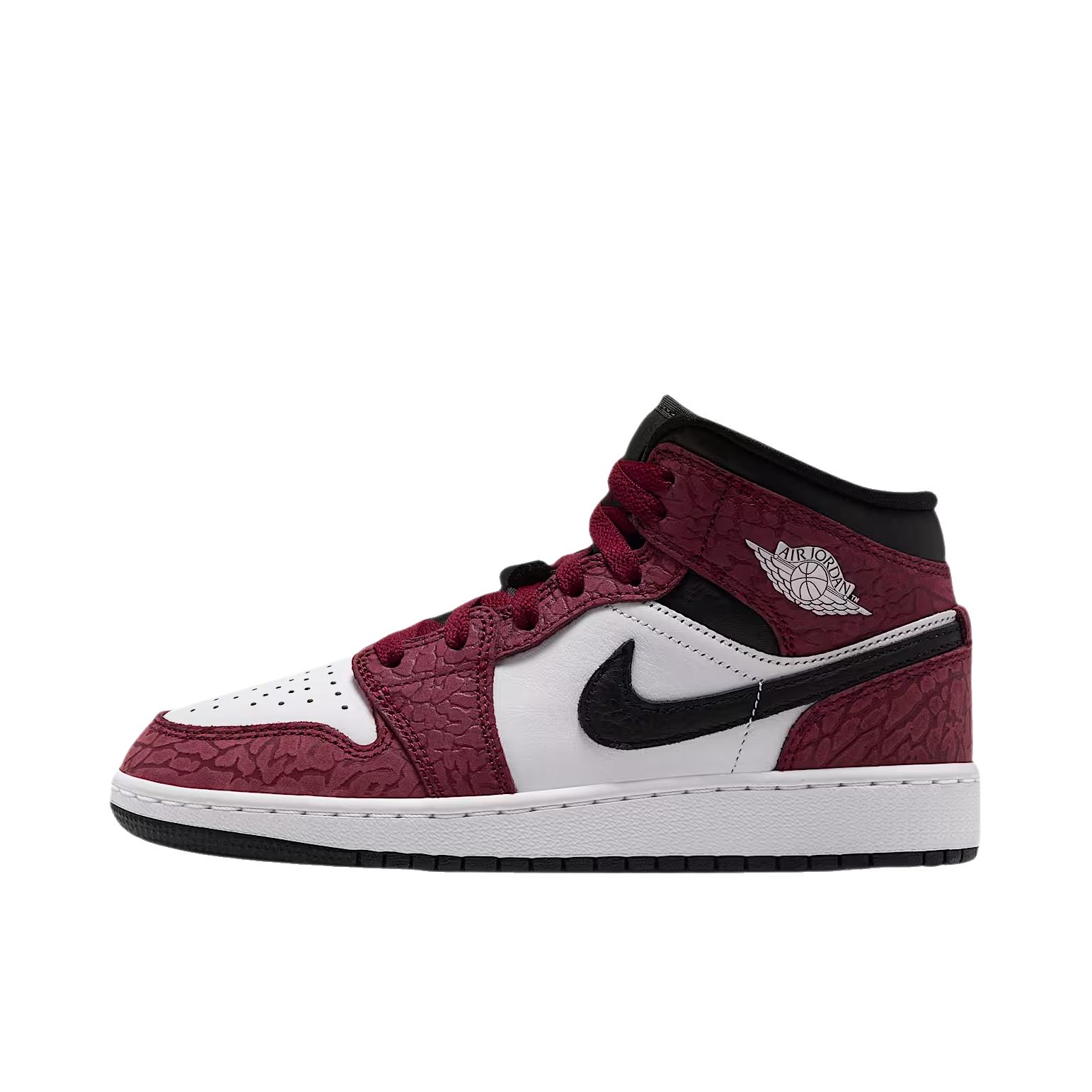 推荐商品：Air Jordan 1 板鞋 运动休闲鞋 复古潮流支撑合成革 高帮/大童/红色/黑色/深红色/白队