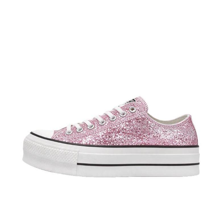 推荐商品：【定制鞋】 Converse/匡威 All Star Lift 帆布鞋 增高防滑轻便 舒适款/宽版/浅胭脂红