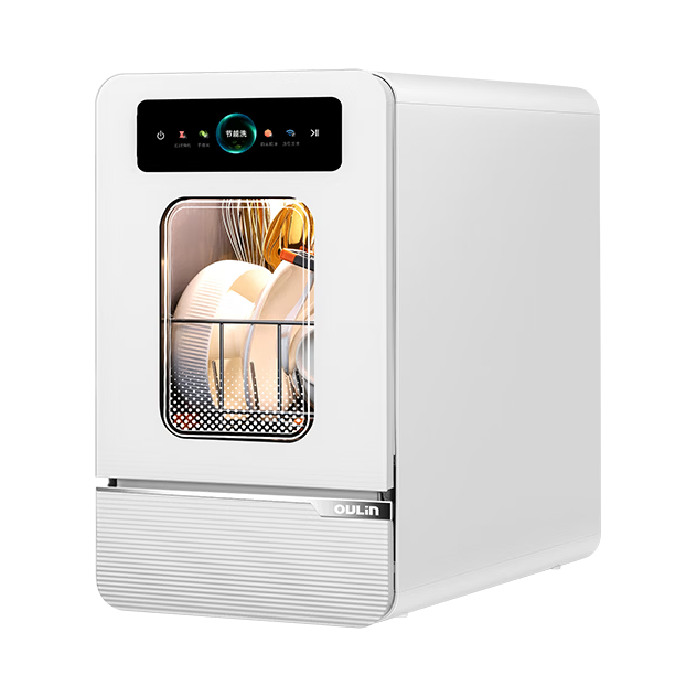 推荐商品：OULIN/欧琳 XW5T-OL-D1 洗碗机 5套 极速洗烘 热风烘干 台式​ ​1级水效​ ​大容量​ ​蒸汽洗​
