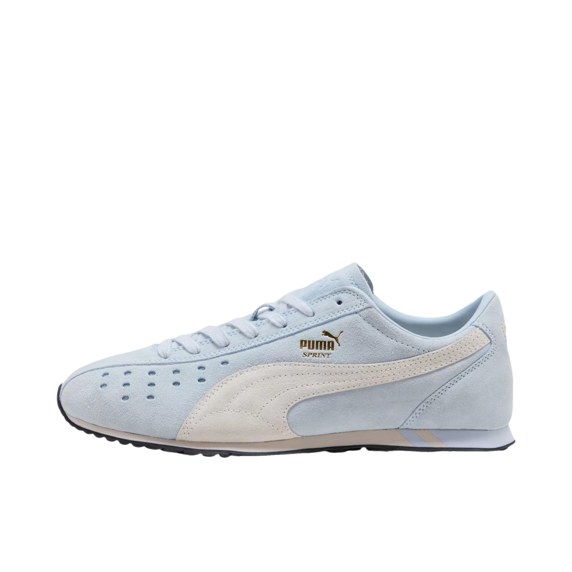 推荐商品：Puma/彪马 SPRINT PREMIUM 运动休闲鞋 复古透气打孔圆头 低帮/浅冰川蓝 