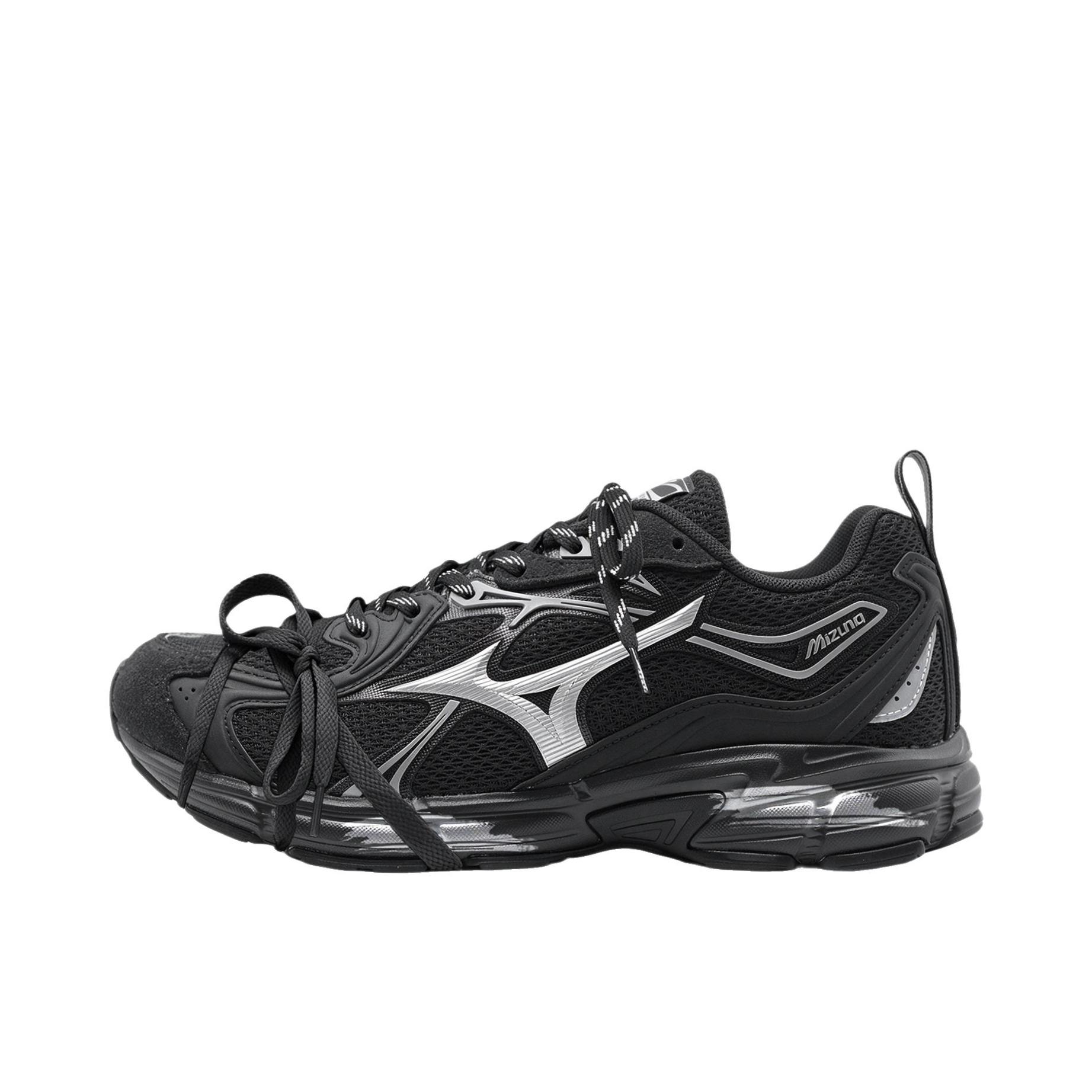 推荐商品：定制款 Mizuno/美津浓 SPEED 10S 跑鞋 复古耐磨通勤 低帮/夜影黑/银色