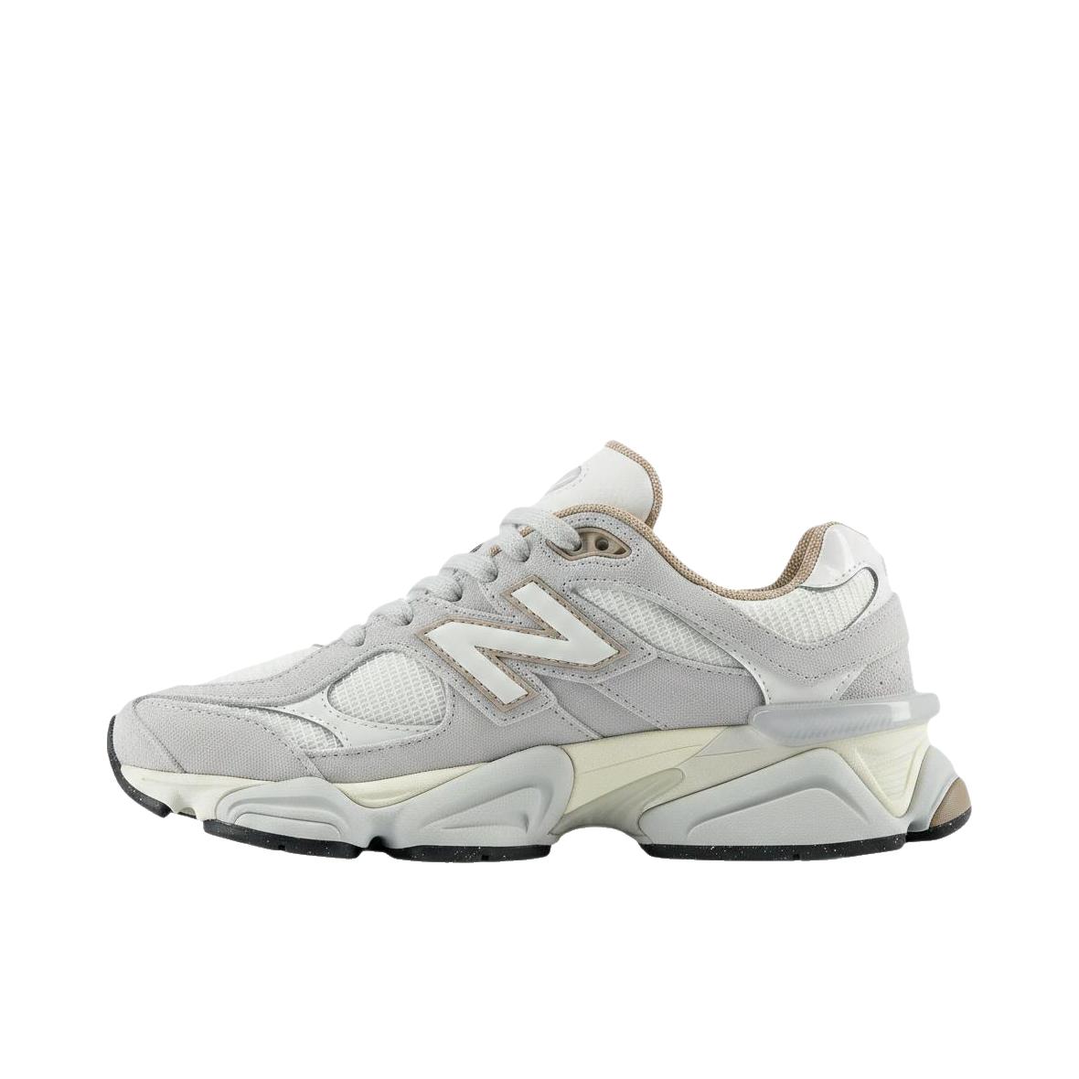 推荐商品：New Balance 9060 跑鞋 绒面革舒适减震网面透气防滑耐磨拼接复古增高圆头贴合耐穿 D宽/浅灰色/珍珠白