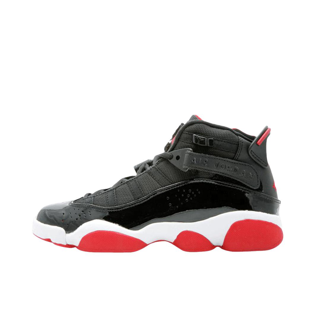 推荐商品：Air Jordan 6 Rings 六冠王 篮球鞋 zoom air缓震透气耐磨复古潮流百搭防滑包裹性 高帮/大童/黑色