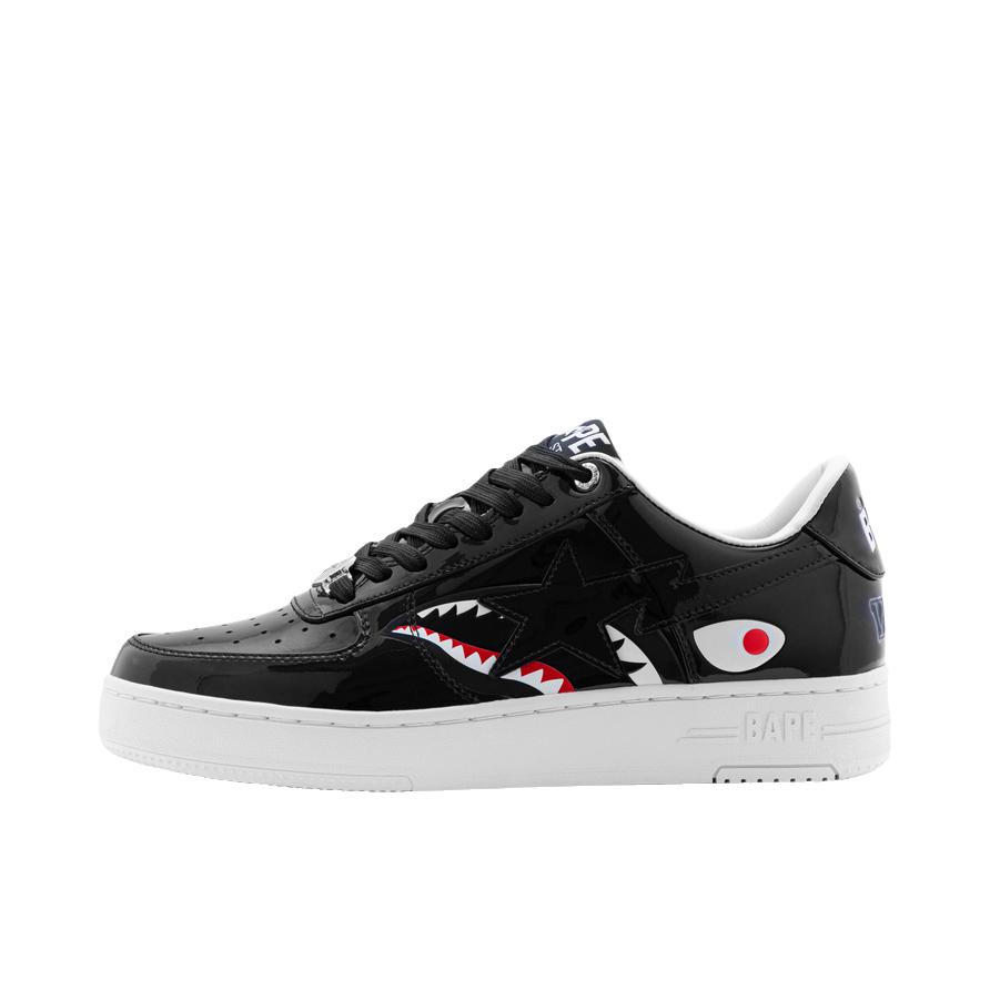 推荐商品：Bape 板鞋 牛皮革亮面休闲低帮 0ZXSHM303911Q 低帮/黑色