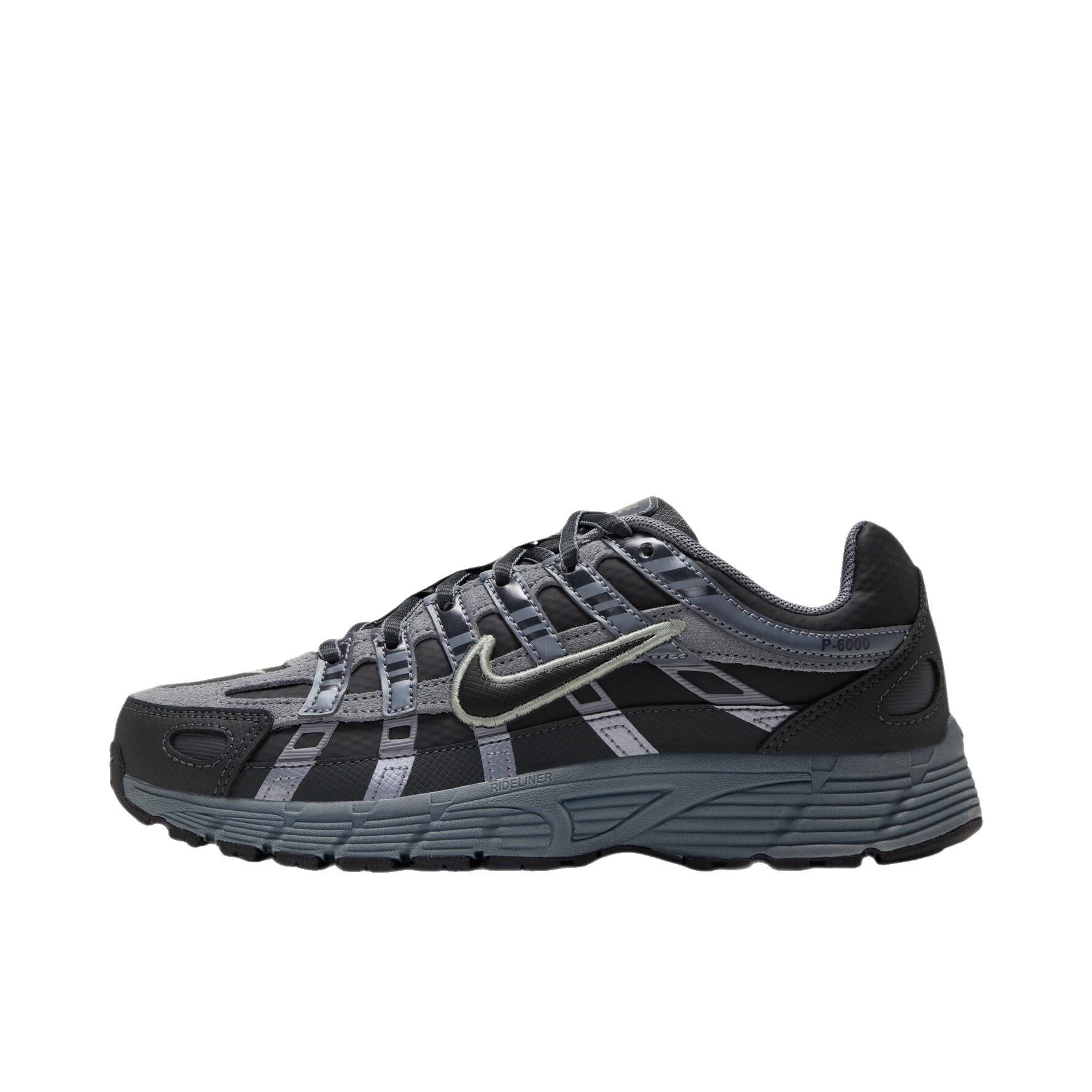 推荐商品：Nike P-6000 CNPT 运动休闲鞋 机能风跑鞋风舒适缓震防滑耐磨时尚潮流复古贴合网面支撑圆头 大童/煤黑色/黑色/冷灰色/地平线绿
