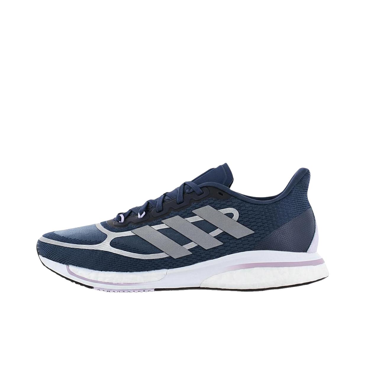 推荐商品：adidas Supernova+ 跑鞋 防滑耐磨网布透气织物 低帮/女款/蓝色 