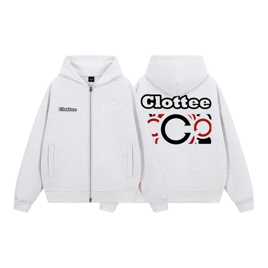 CLOT 2026AW 拉链落肩情侣开衫连帽长袖卫衣 EL630118A0600104-W1 花灰