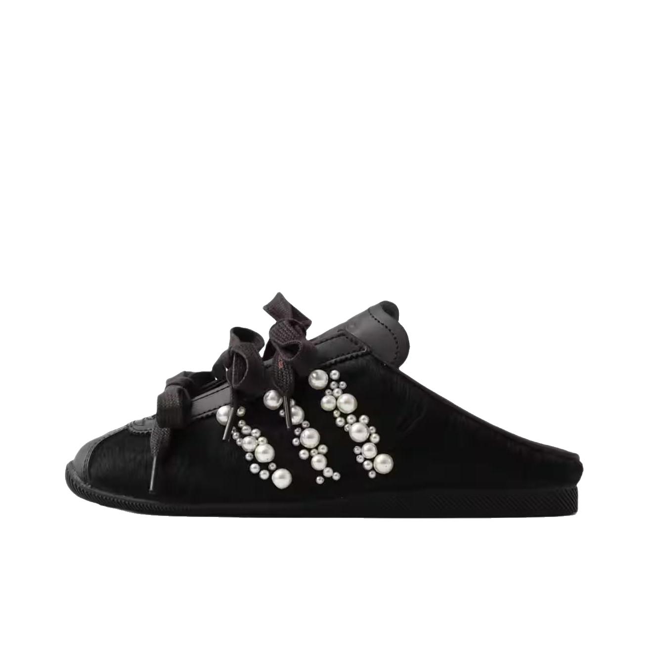 推荐商品：adidas Originals JAPAN SLIPON 拖鞋 百搭包头舒适 Simone Rocha联名/黑色/白色