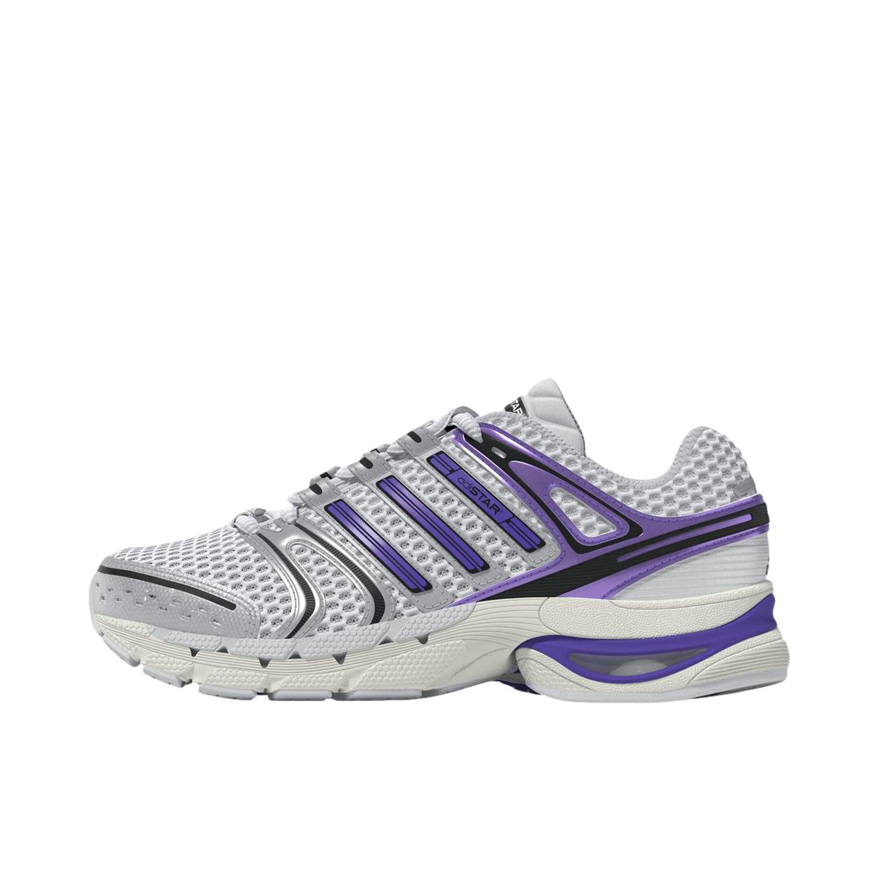 推荐商品：adidas AdiStar Control 5 跑鞋 复古耐磨支撑防滑贴合网面耐穿 低帮/大童/银色/白色