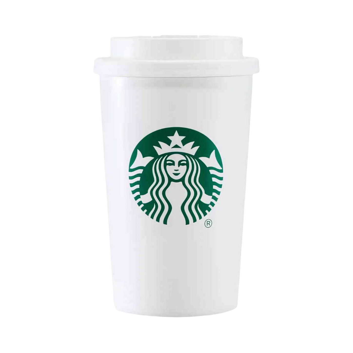 starbucks/星巴克 极简风系列 膳魔师联名款 430ml 直饮式 不锈钢 保温杯 2025-0285 白色