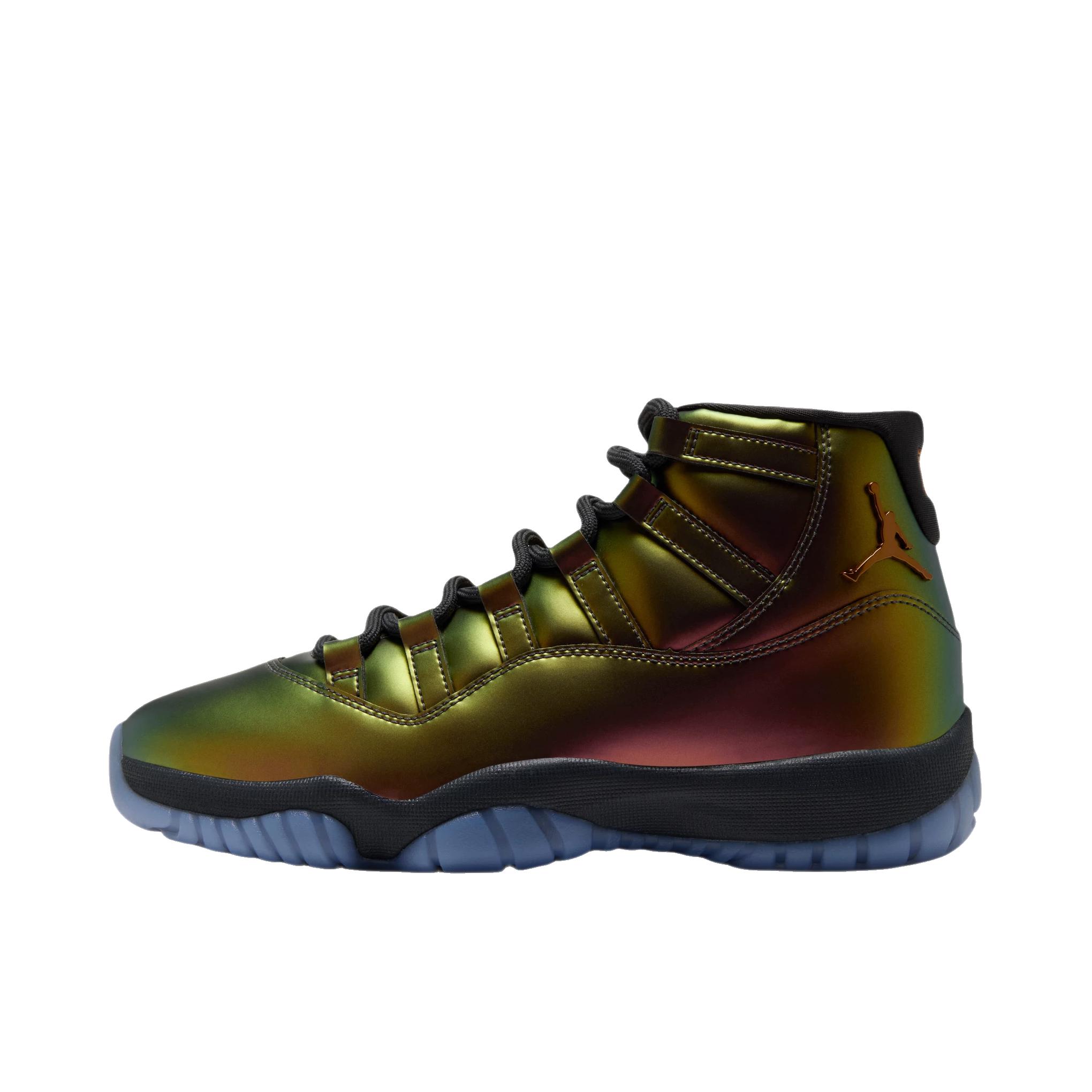 Jordan Air Jordan 11 篮球鞋 复古百搭防滑耐磨舒适缓震轻便支撑 高帮/幻彩金