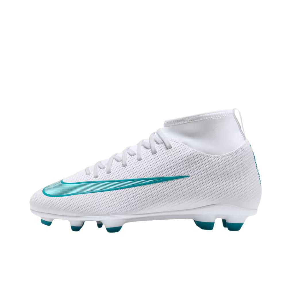 推荐商品：Nike Mercurial Superfly 11 Club MG 足球鞋 中端胶质短钉人工草场 低帮/大童/白色/尘土仙人掌