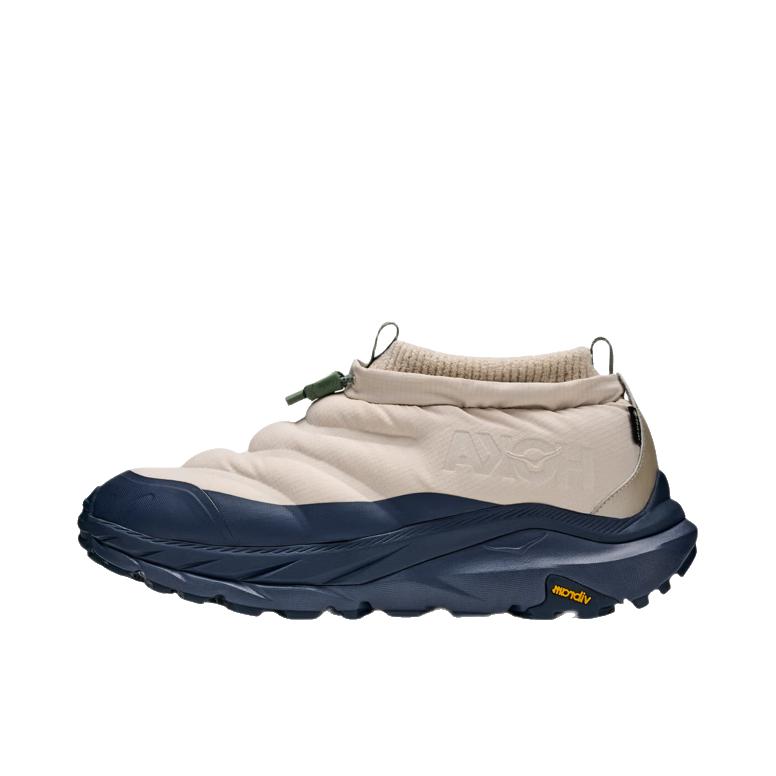 推荐商品：HOKA ONE ONE  卡哈2 KAHA 2  FROST MOC GTX  登山  低帮  防滑耐磨 舒适百搭  徒步鞋 户外鞋 河岩灰/海军蓝
