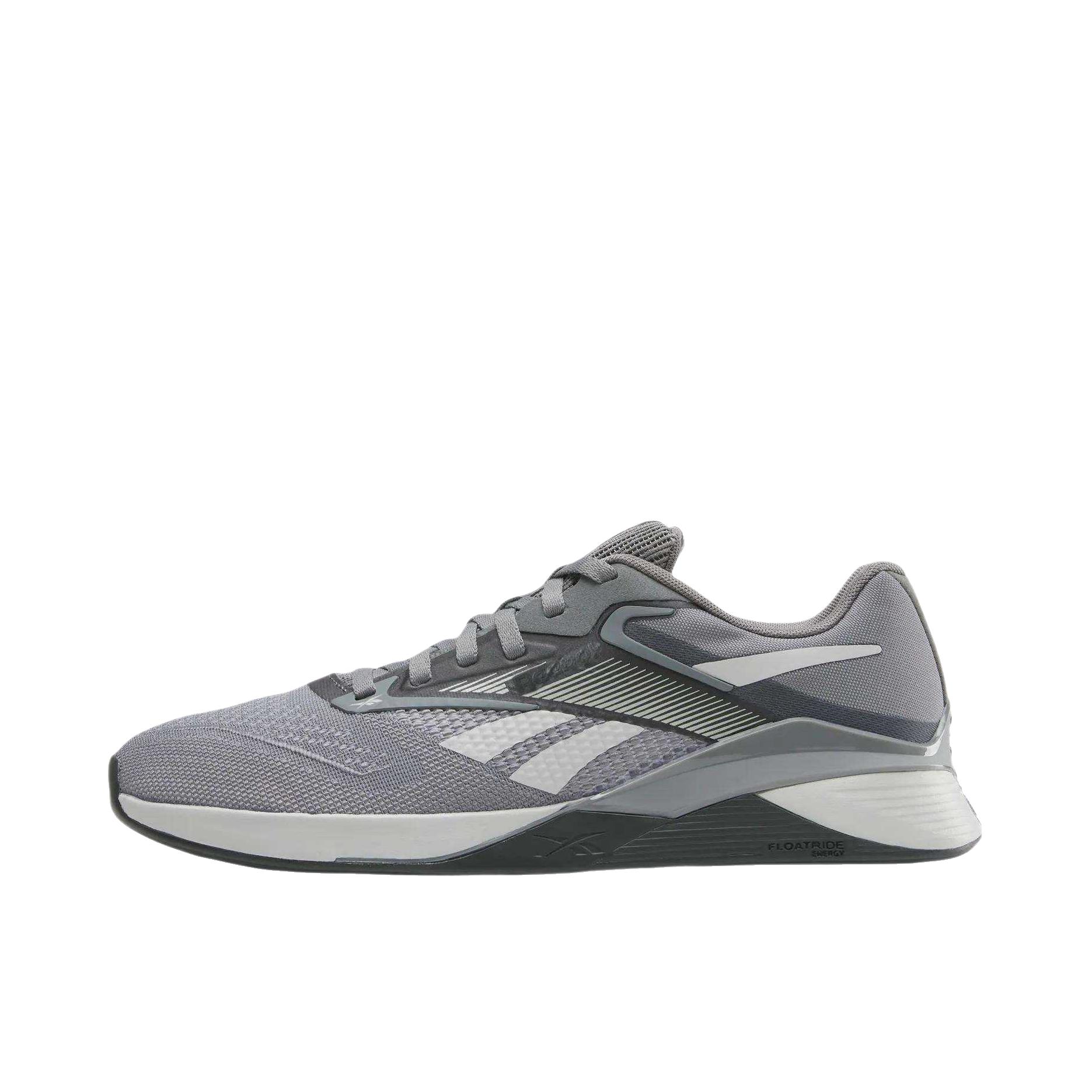 推荐商品：Reebok/锐步 Nano X4 减震 低帮 系带 轻综合 平跟 支撑 耐磨 训练鞋 烟灰色