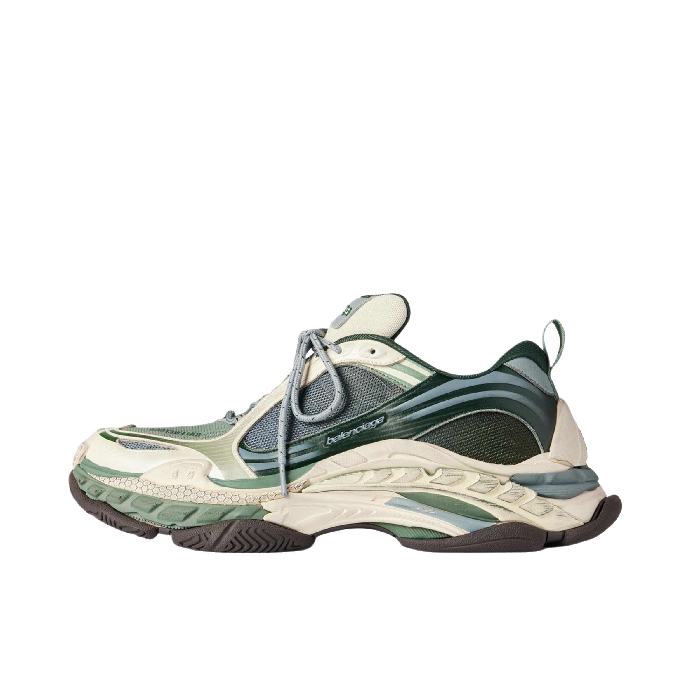 推荐商品：Balenciaga 巴黎世家 Triple S .2 老爹鞋 做旧圆头厚底耐磨 低帮/绿色/米色 