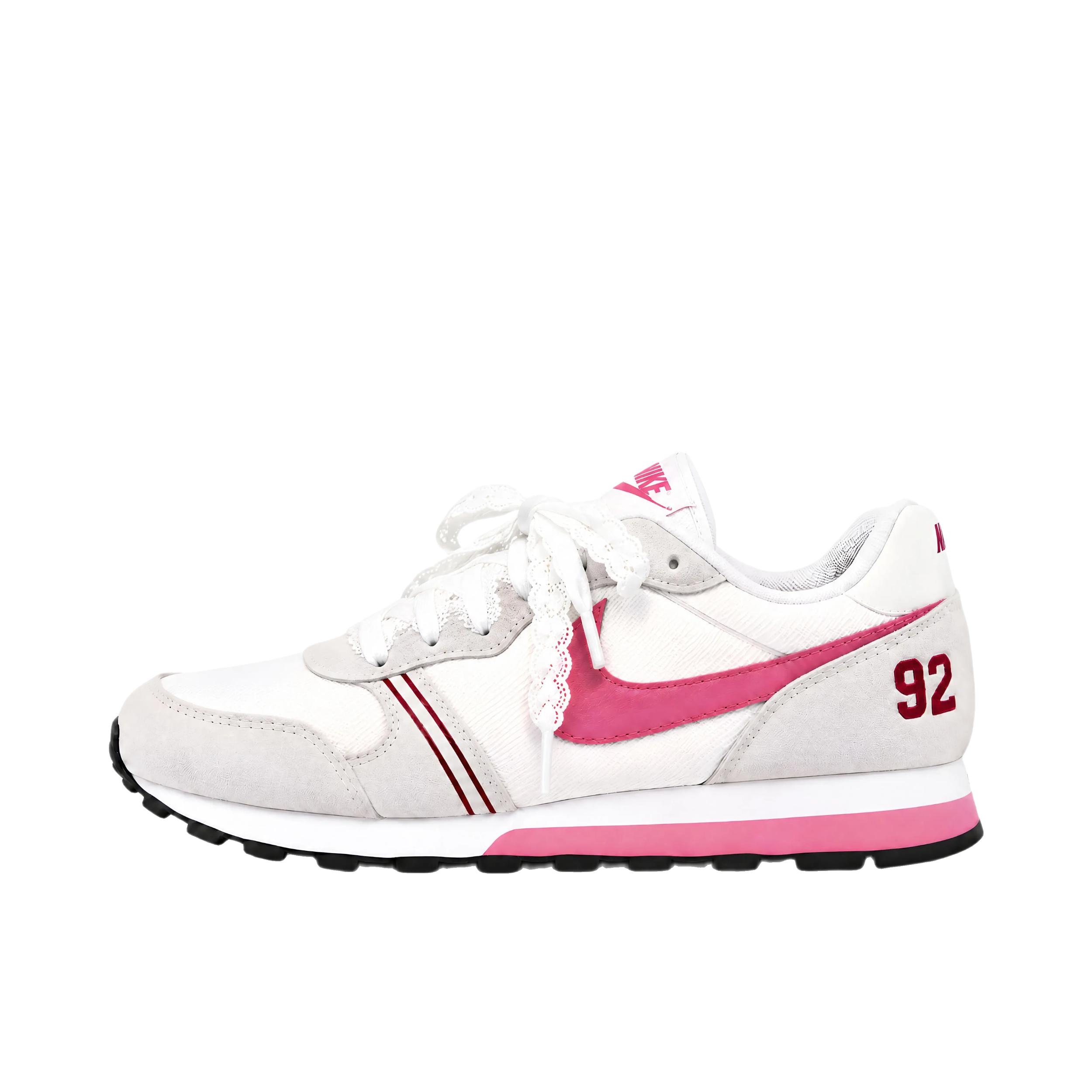 推荐商品：定制款 Nike MD Runner 2 运动休闲鞋 美式复古校园蝴蝶结 低帮/女款/校队桃信