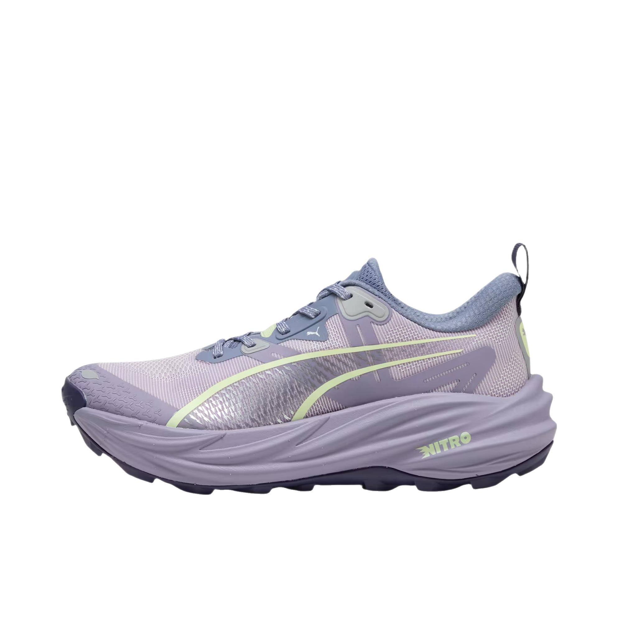 推荐商品：Puma/彪马 Voyage Nitro 4 跑鞋 百搭减震耐磨厚底 中帮/淡紫色/灰色/苹果绿/深李子色
