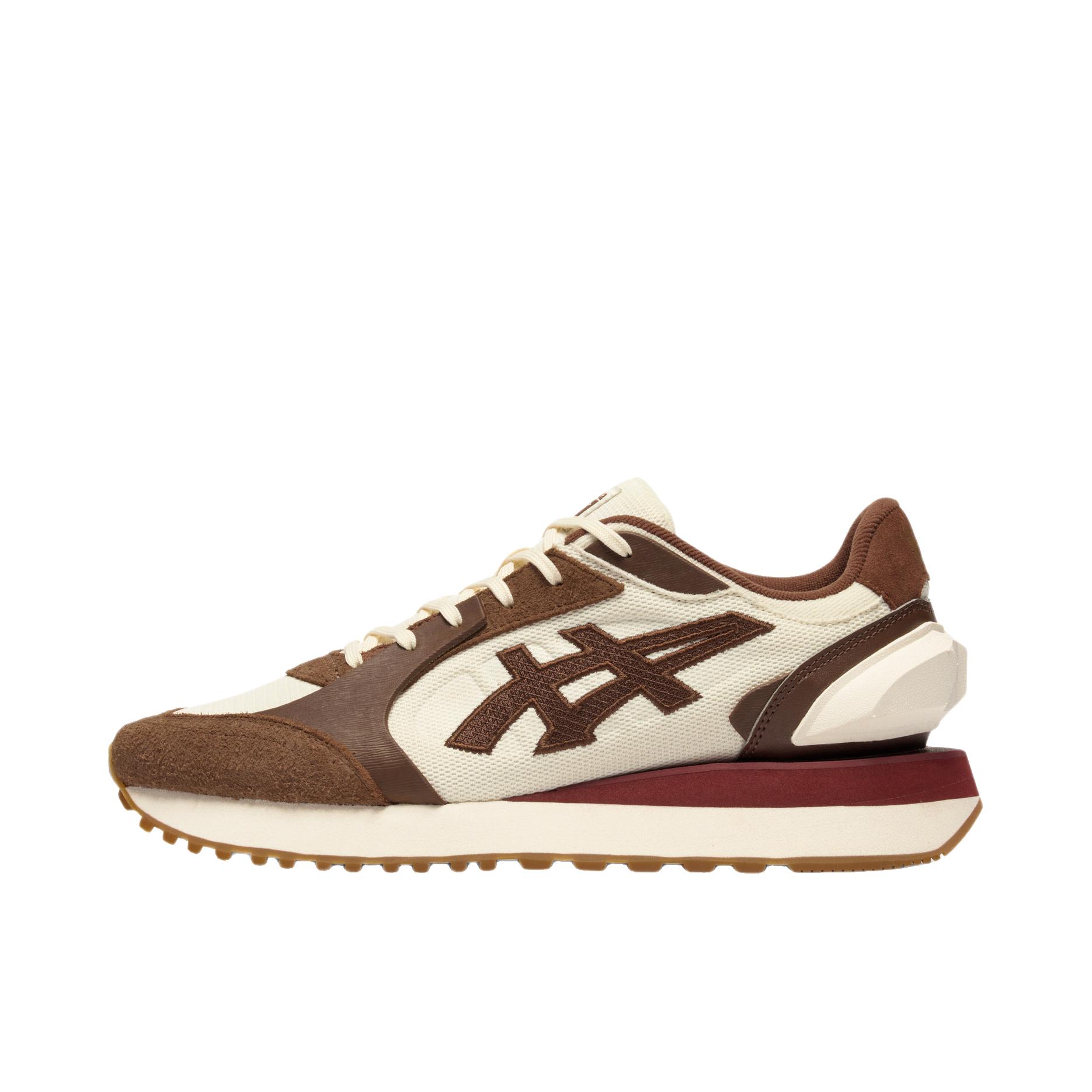 推荐商品：Onitsuka Tiger 鬼塚虎 Moage Mo 跑鞋 潮流复古防滑耐磨织物牛剖层革包裹性轻便支撑 低帮/白色/棕色