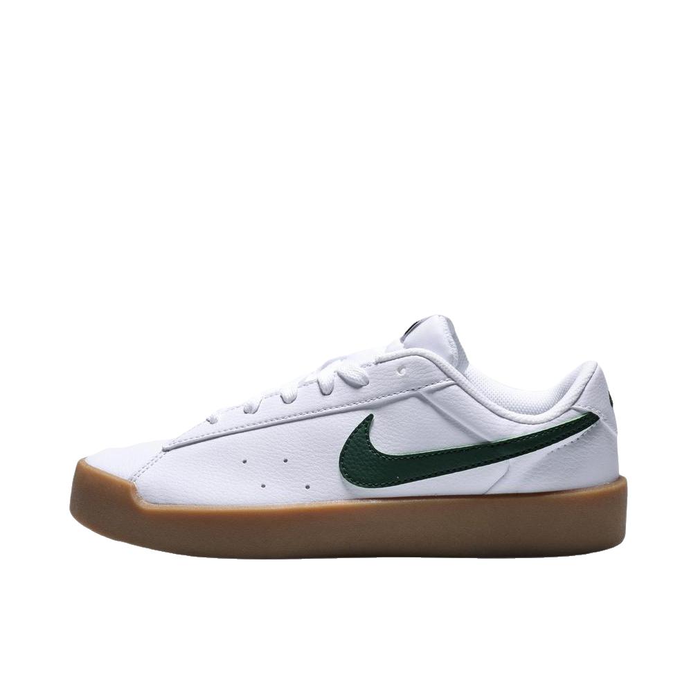 推荐商品：Nike Court Heritage 板鞋 百搭厚底系带圆头 白色/绿色