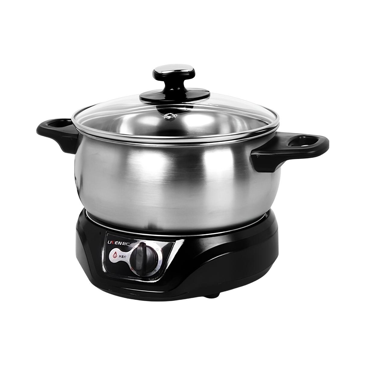 推荐商品：LIVEN/利仁 DHG-180F 多功能锅 2L 智能小电热锅 宿舍煮面 分体电煮锅 电火锅 小型加热锅 泡面 小钢人