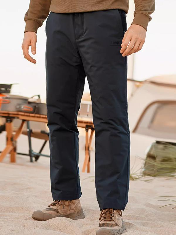 推荐商品：Jeep 防风透气速干耐磨弹力软壳冲锋裤 JB232093976 深灰