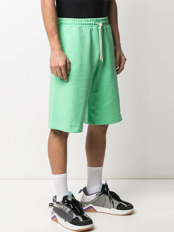 推荐商品：MSGM Logo印花宽松系带休闲短裤  3040MB70217119-31 绿