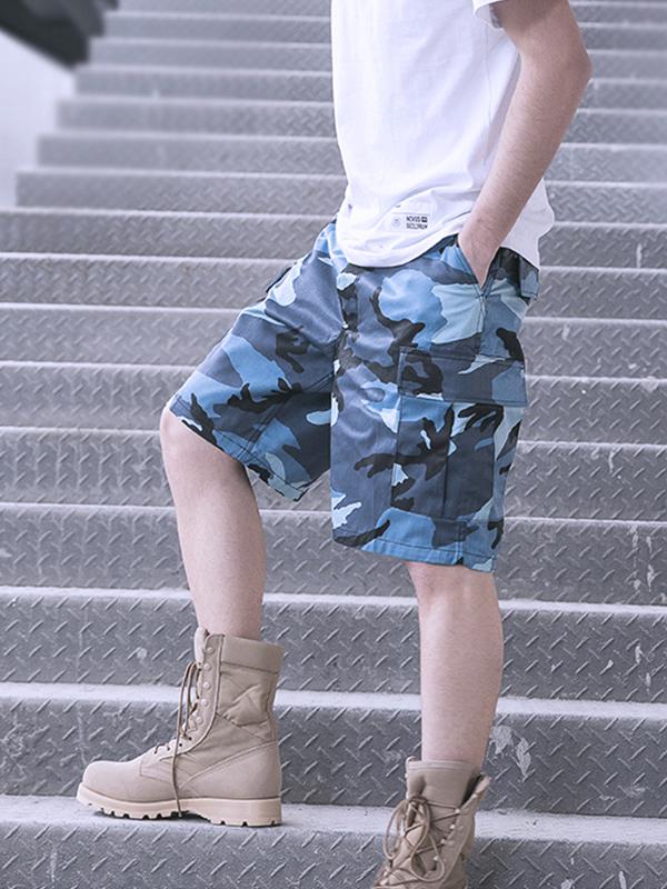 推荐商品：Rothco 休闲迷彩工装短裤 男女同款 蓝色