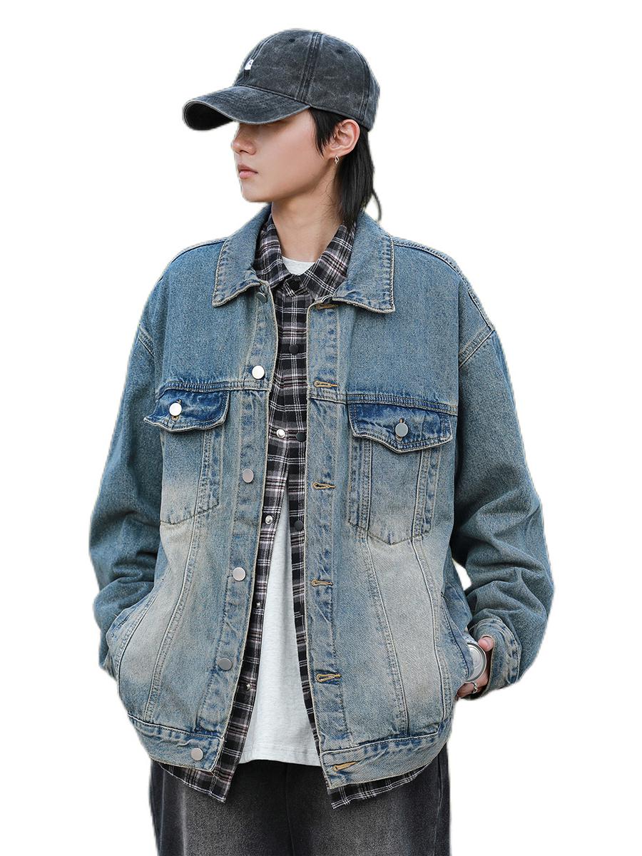 推荐商品：Beautget  美式复古水洗牛仔夹克 男女同款 蓝
