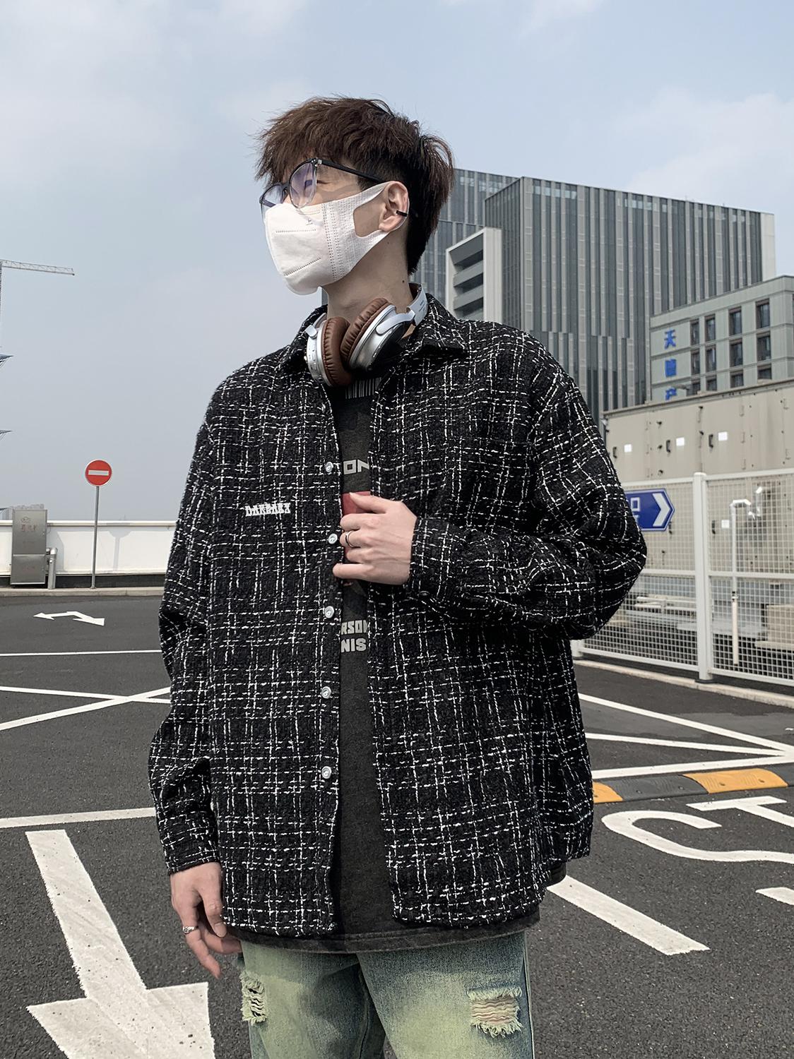 推荐商品：DAREASY  小香风翻领单排扣长袖夹克外套 男女同款 DAR8811-A011-2 黑