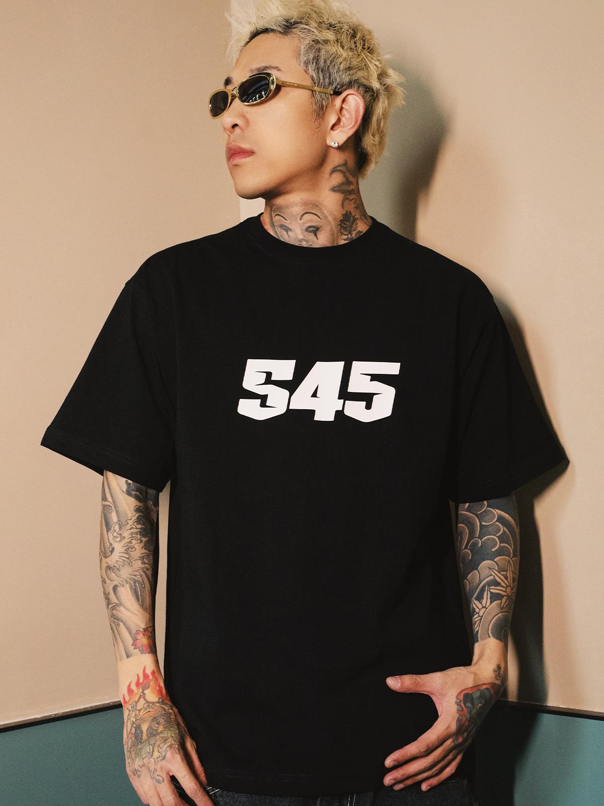 推荐商品：S45 基础系列纯棉印花圆领短袖T恤 男女同款 S45DGS0002 黑