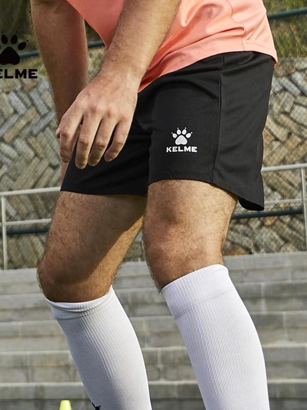 KELME 运动短裤 速干透气梭织跑步健身足球训练快干无口袋五分裤运动短裤 男女同款 K15Z434 黑