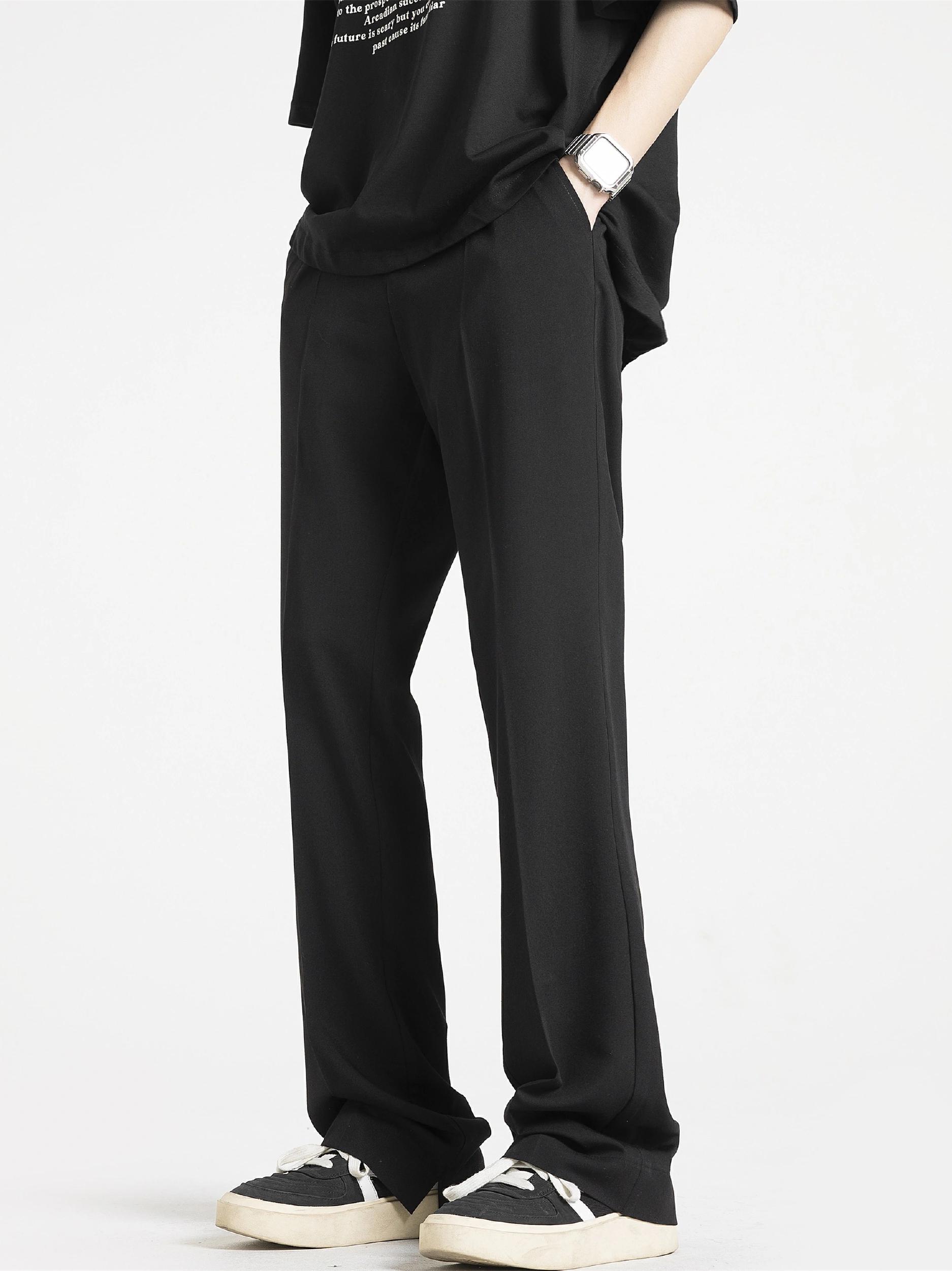 推荐商品：Jungle Panda  纯色薄款直筒阔腿休闲长裤 男女同款 JPBGM/HK23101 黑