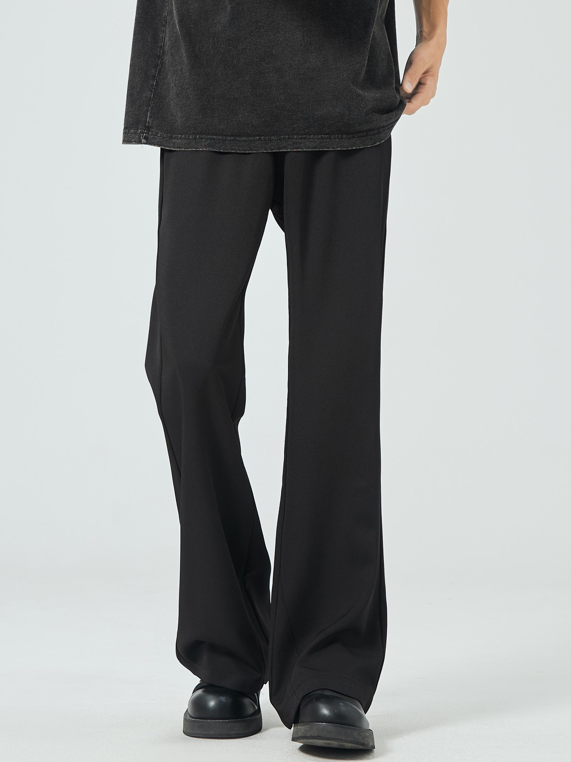 推荐商品：Imcrasy  纯色弹力微喇直筒西装裤 IM-HLZSCK29 黑