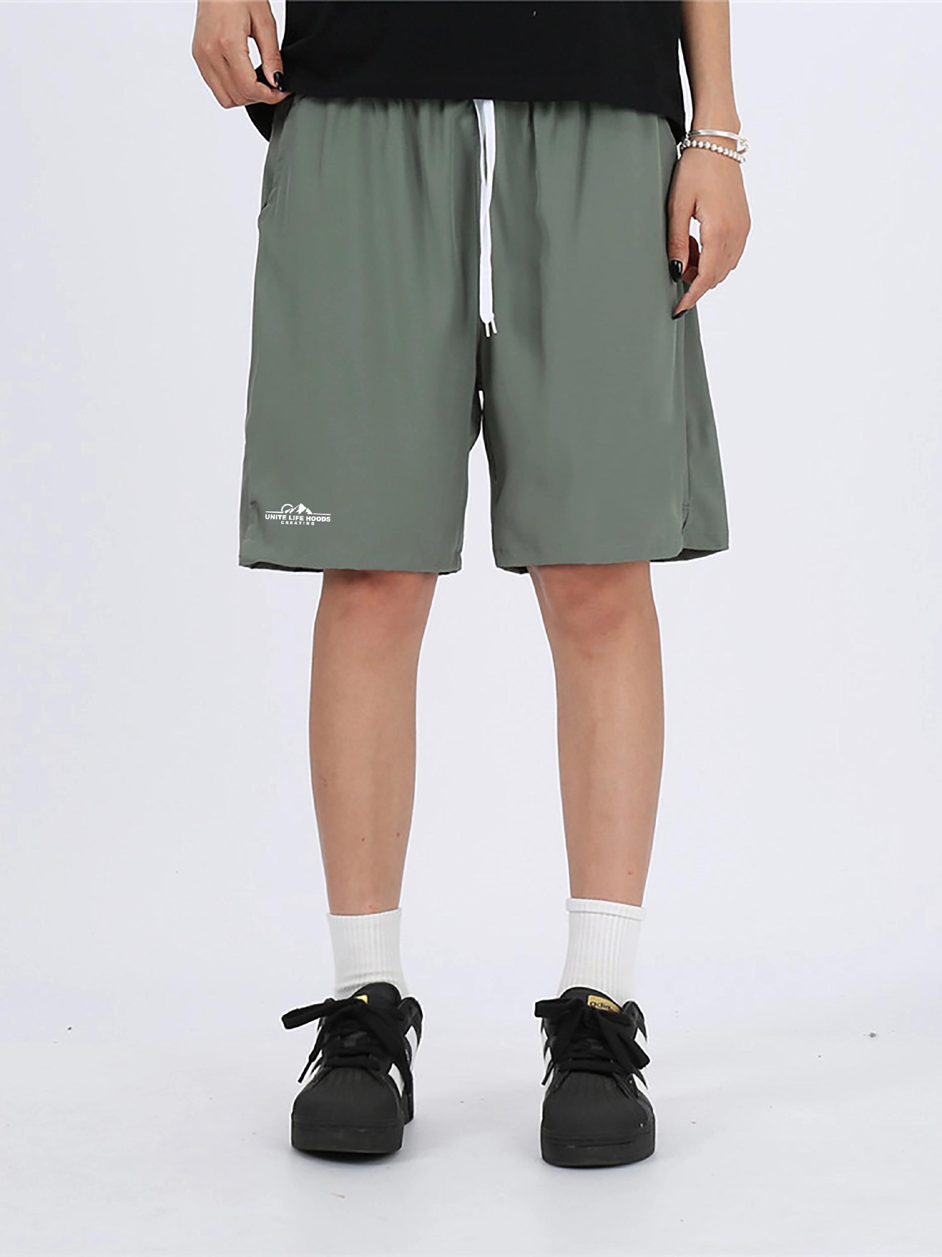 推荐商品：Unite Life HOODS  速干松紧腰薄款休闲短裤 男女同款 U2DK13027 军绿